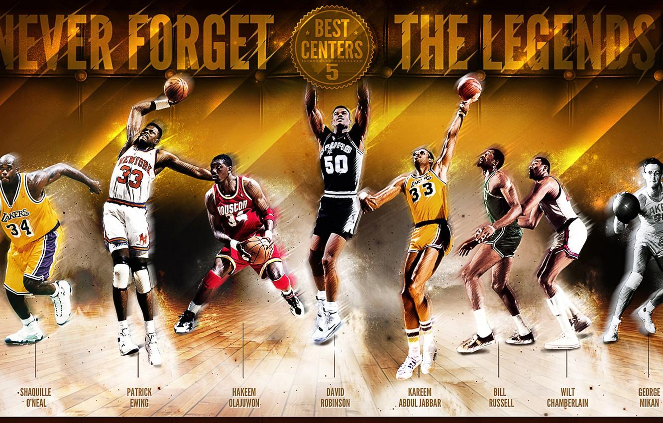 Wallpaper Sport, Basketball, NBA, Shaquille O'neal, Legends, Kareem
