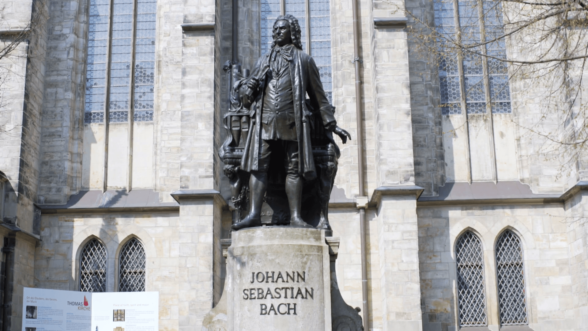 Johann Sebastian Bach statue, St. Thomas Church, Leipzig, Germany