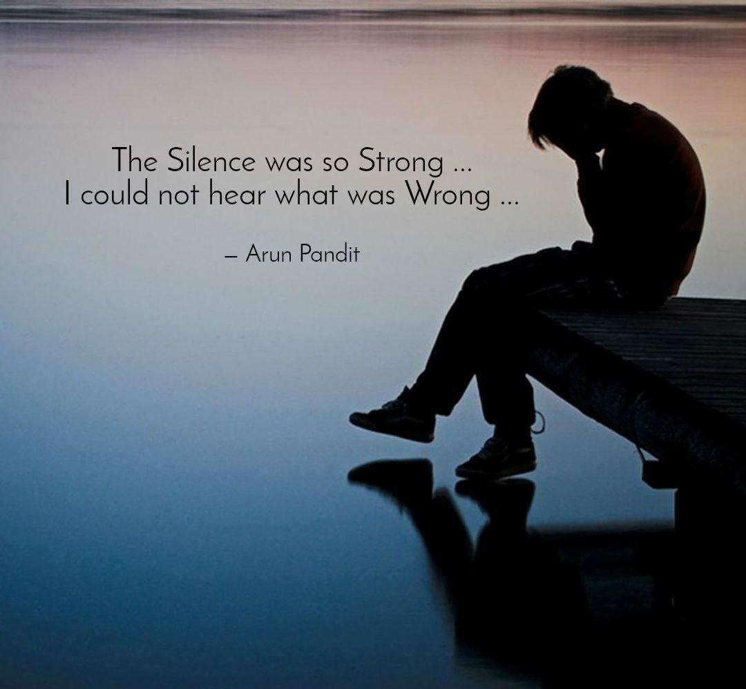 Introspective Wallpaper With Quote On Depression And Silence By Arun