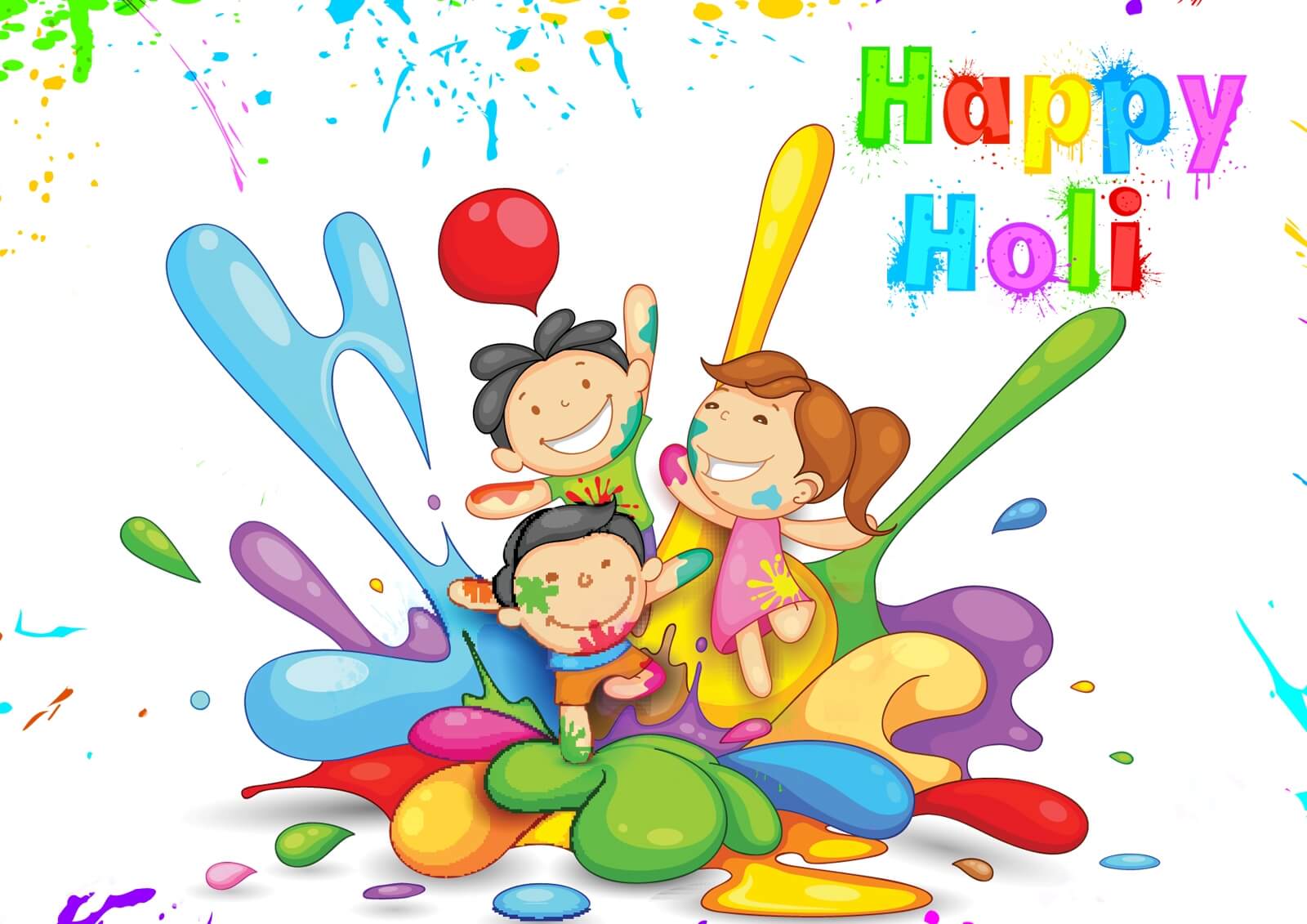 Holi Cartoon Wallpapers - Wallpaper Cave