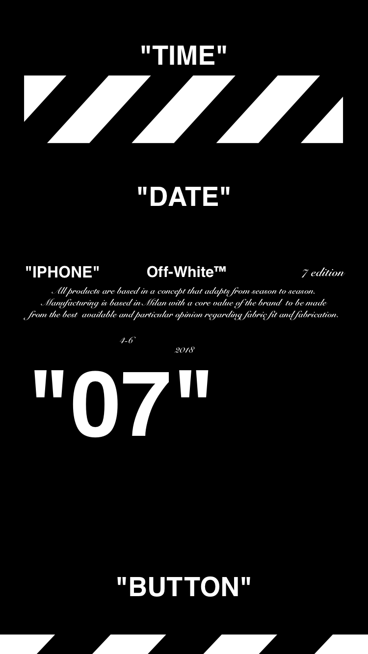 Off White™“IPHONE 7” “WALLPAPER” ”壁紙“ “OFFWHITE” 18 4 10 11 オフ