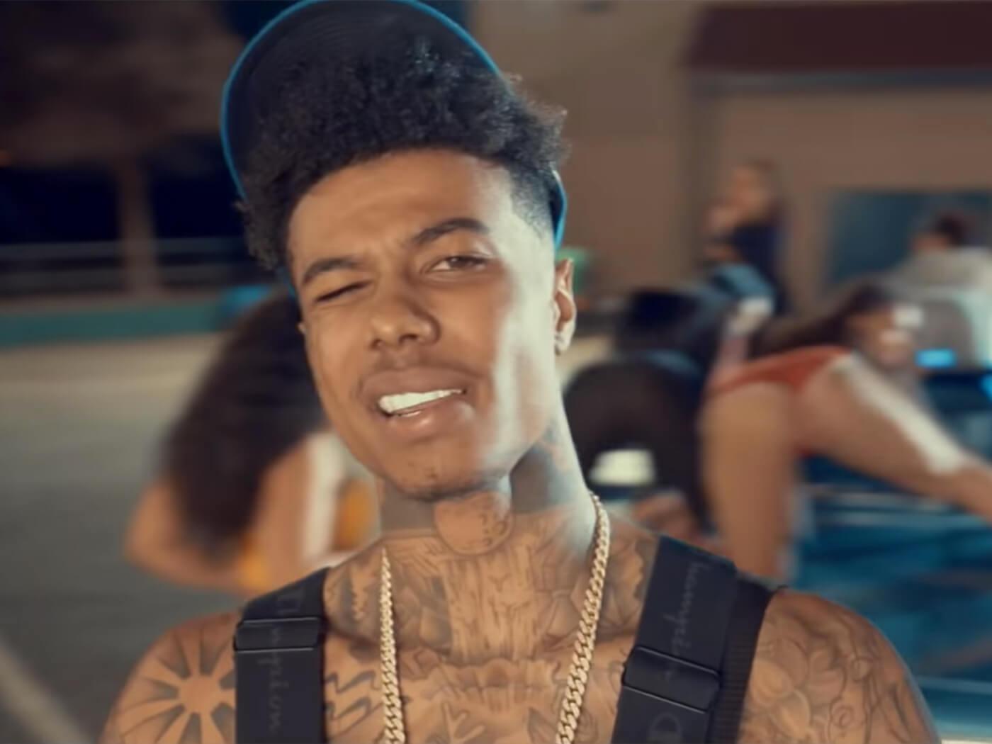 Blueface relives his days on the field in "Thotiana" remix MV.