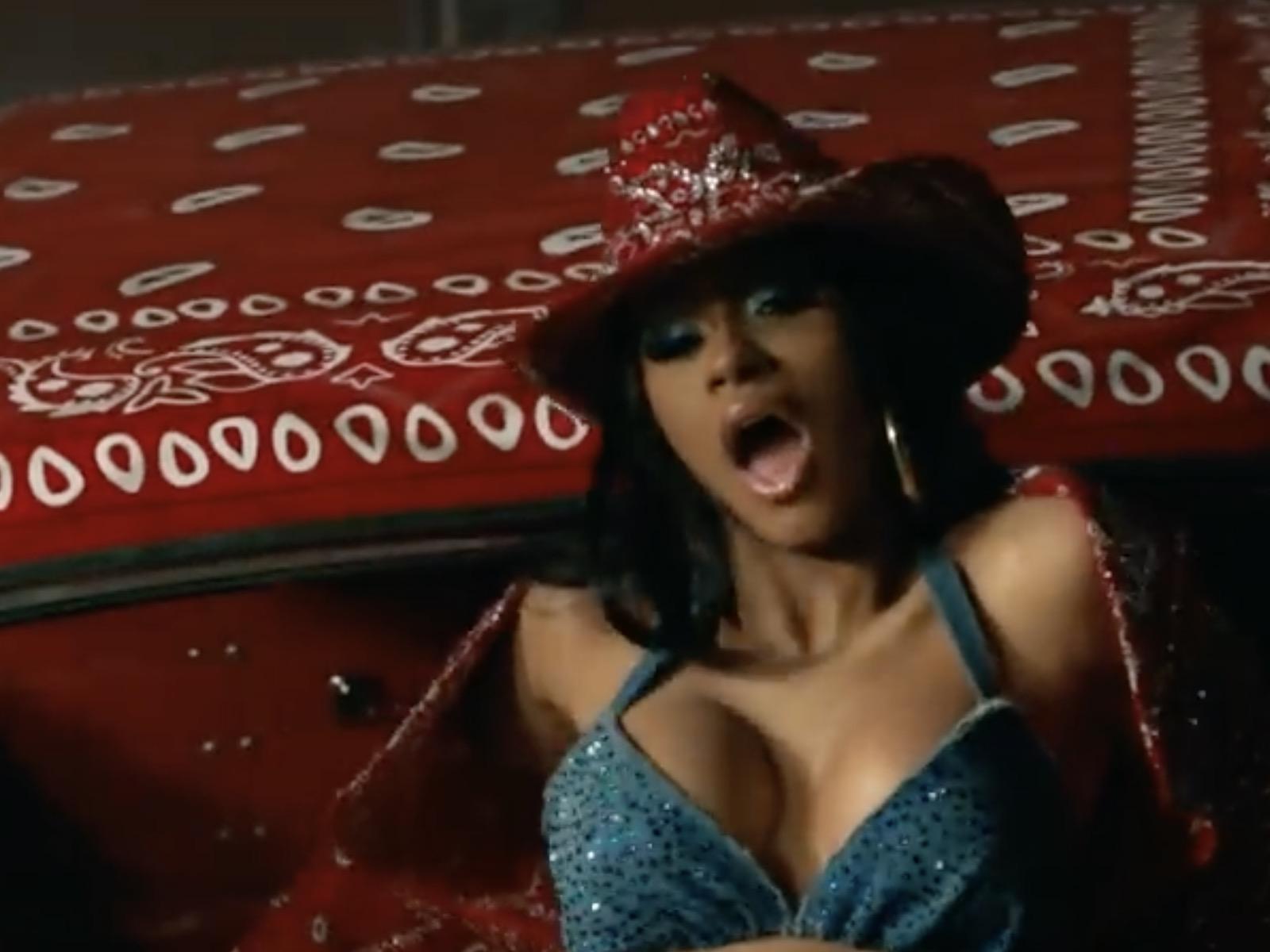 Cardi B Shows More Than Bloody Shoes In New Blueface THOTIANA Remix