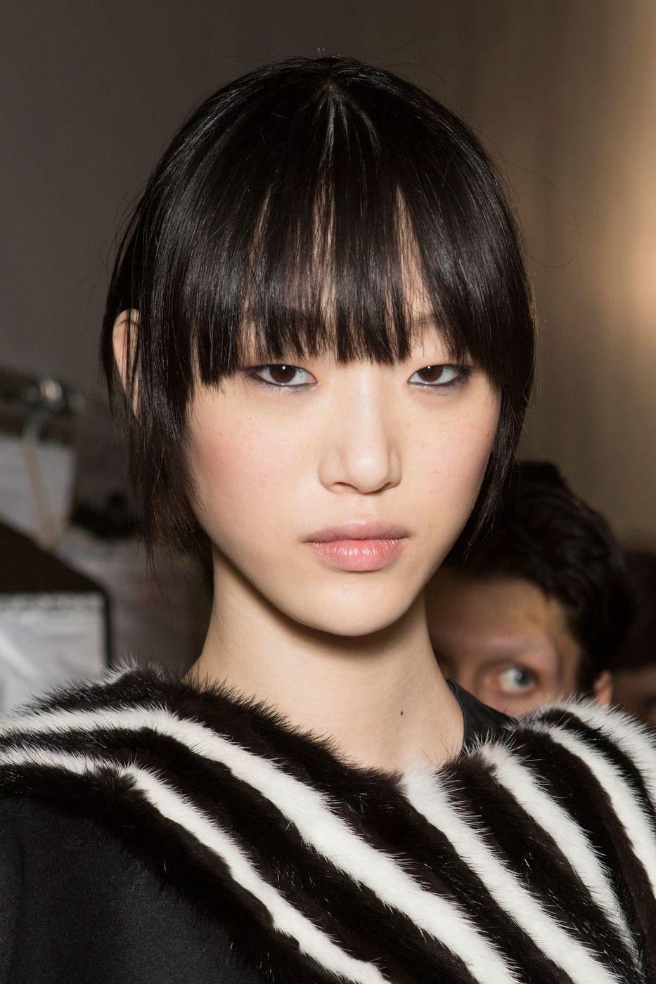 Sora Choi backstage at Sportmax Fall 2016 RTW. faces