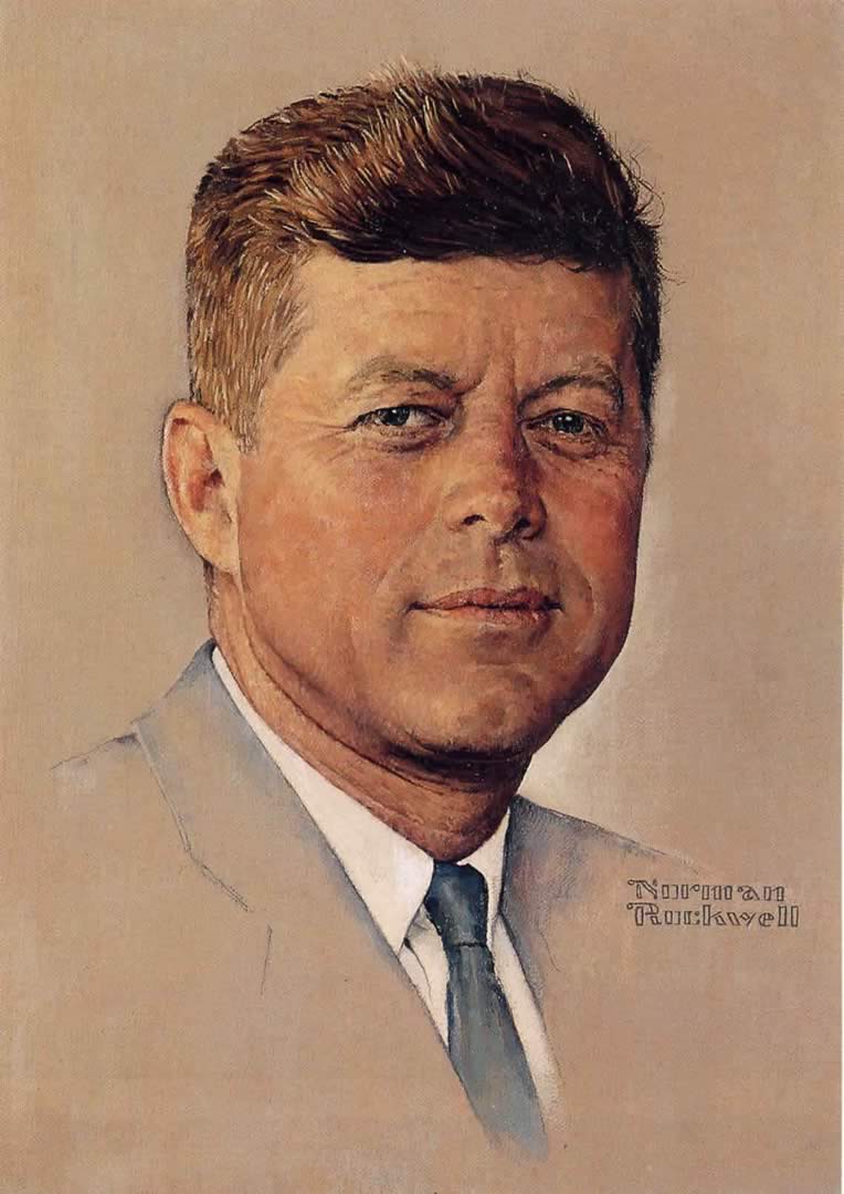 Portrait Of John F Kennedy Rockwell Wallpaper Image