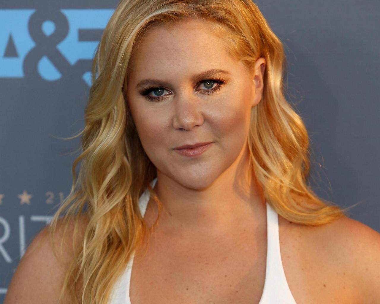 Download wallpaper 1280x1024 amy schumer, actress, face, blonde