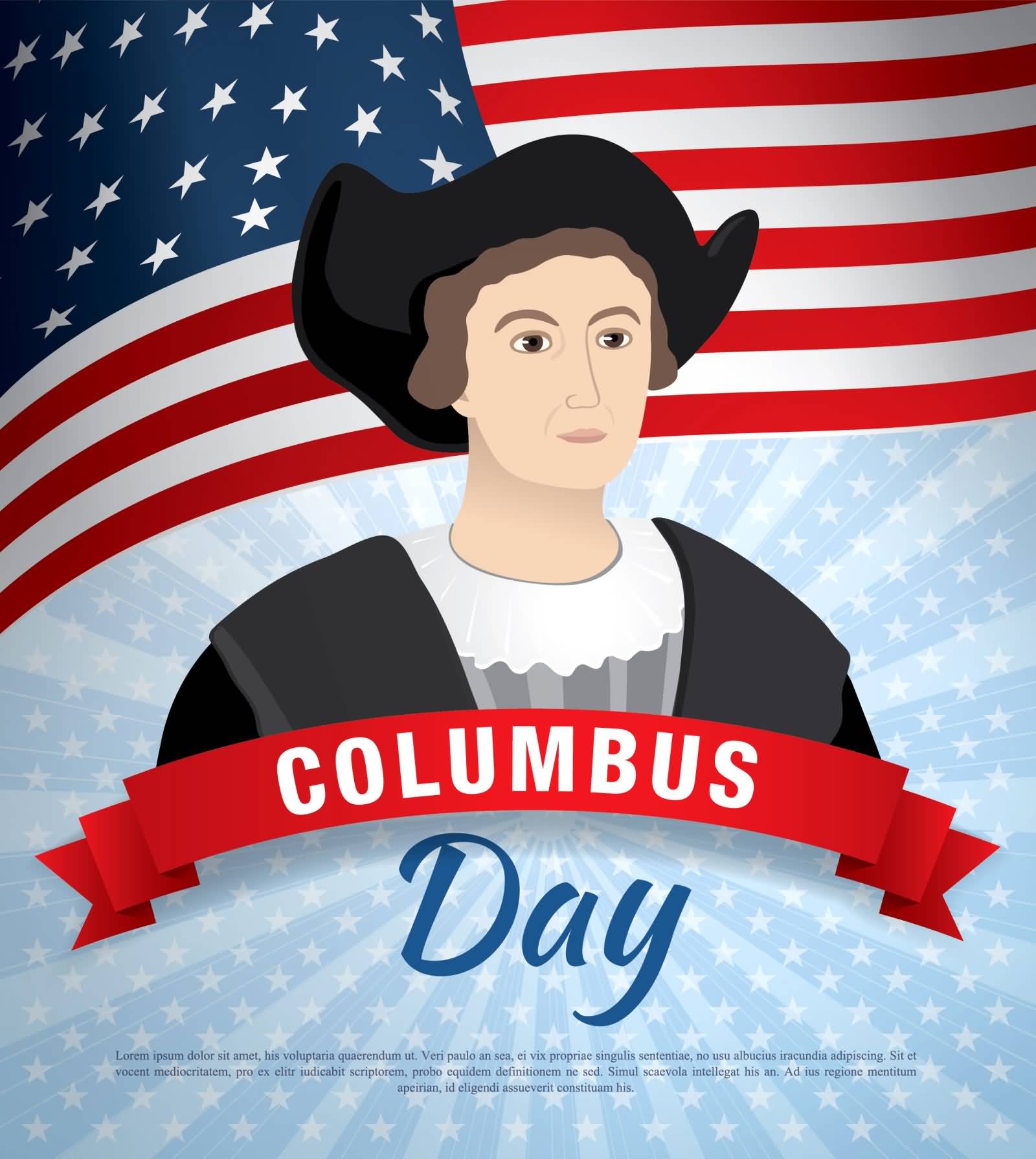 Columbus Day Christopher Columbus Clipart Image
