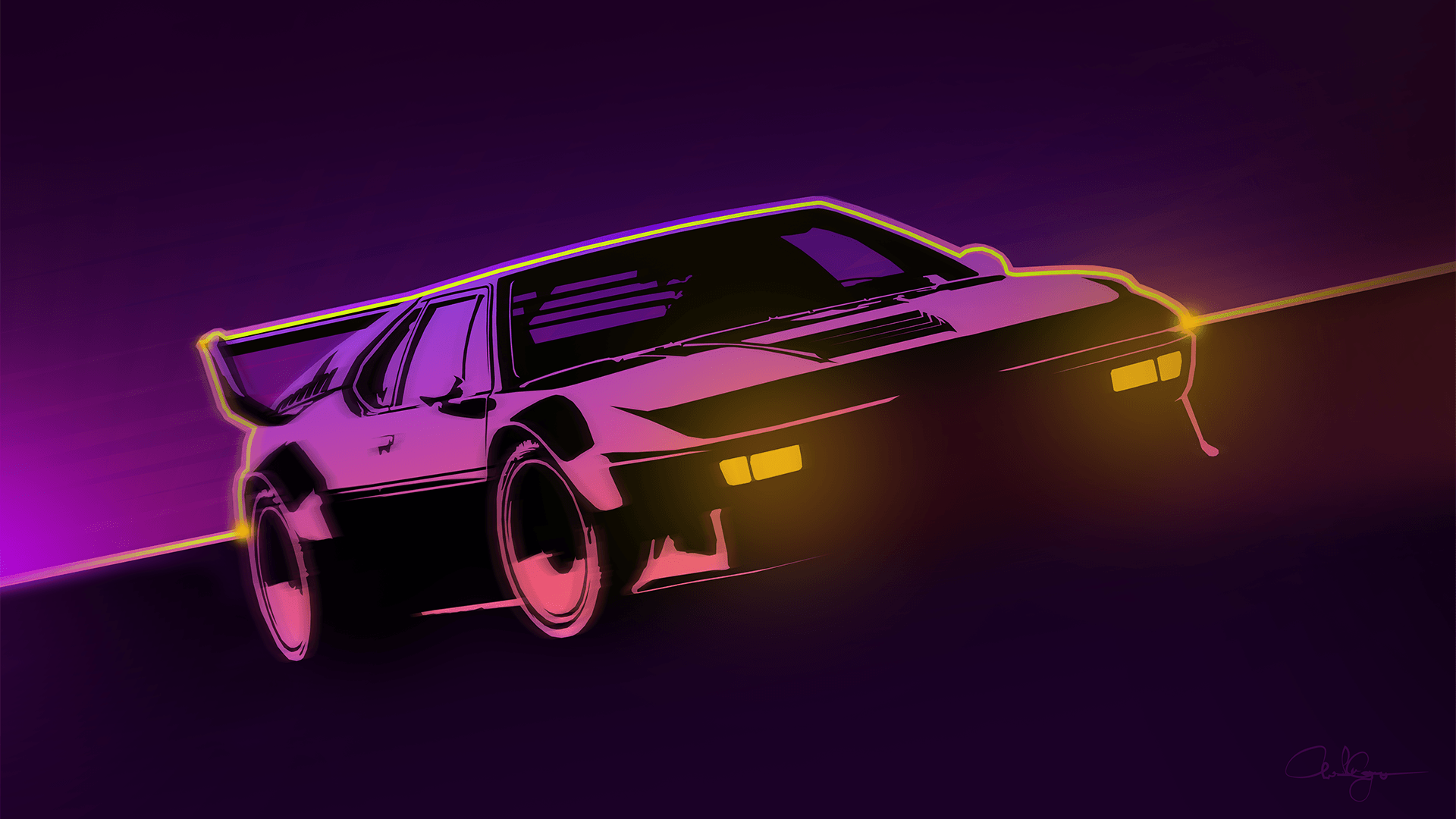 80s Themed Tribute To The BMW M1. [1920 X 1080]. HD Wallpaper