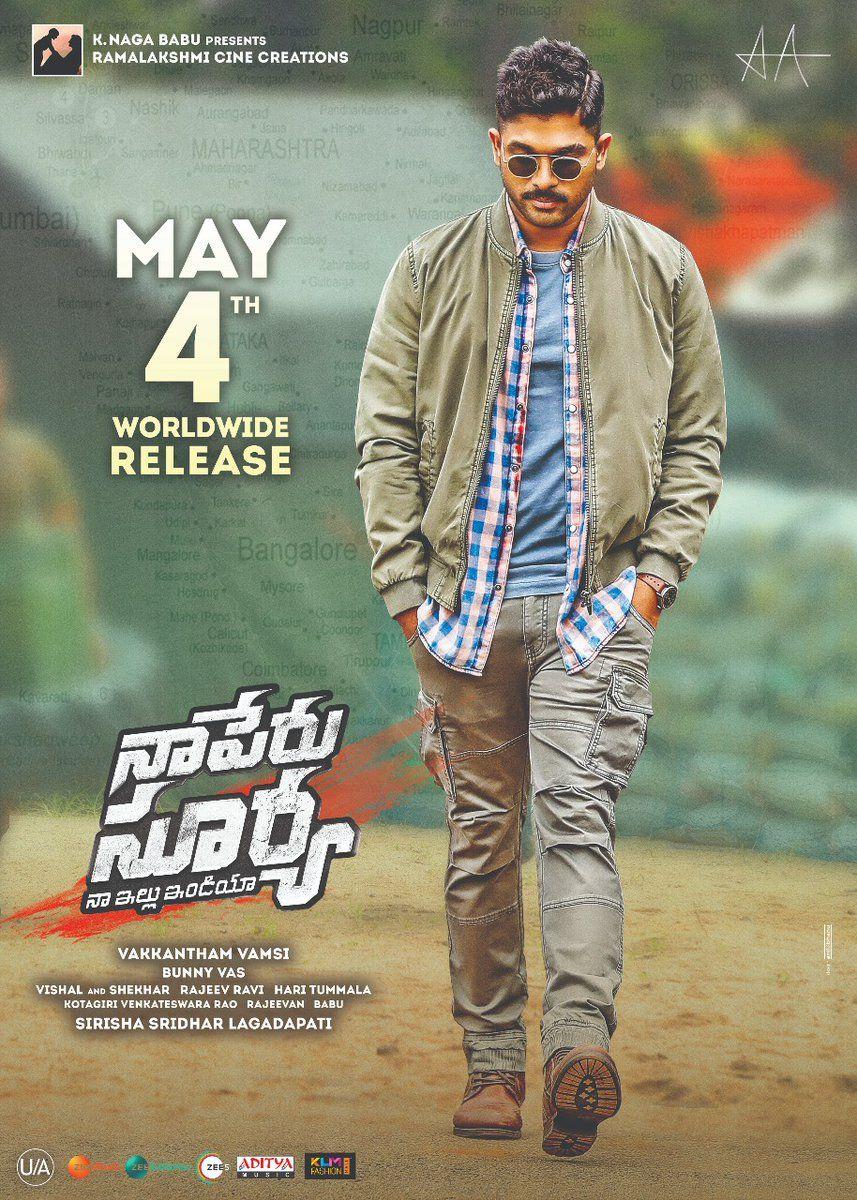 Naa Peru Surya Illu India Movie HD Poster Wallpaper & First