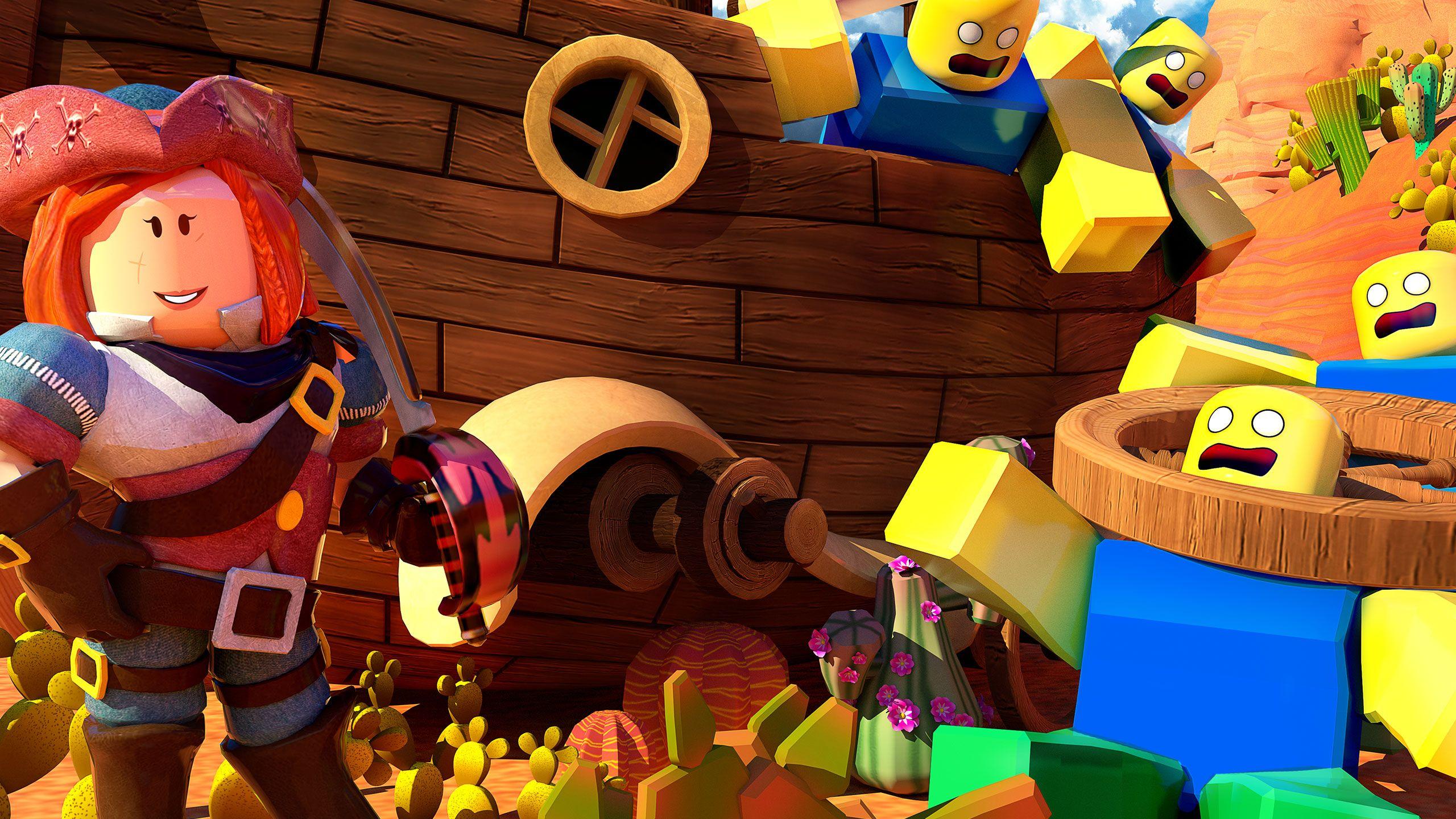 Download Get ready to explore the virtual world of Roblox with this Roblox  noob! Wallpaper