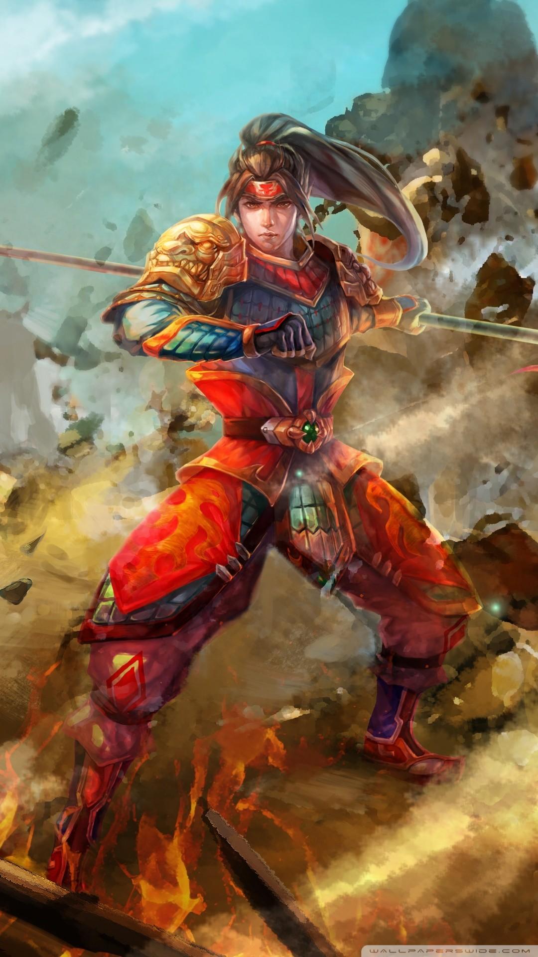 Free Knights of Valour Zhao Yun phone wallpaper