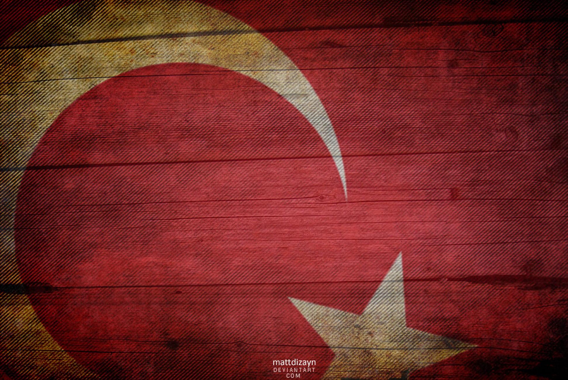 Flag of Turkey panel decor, Turkish, flag, wood HD wallpaper