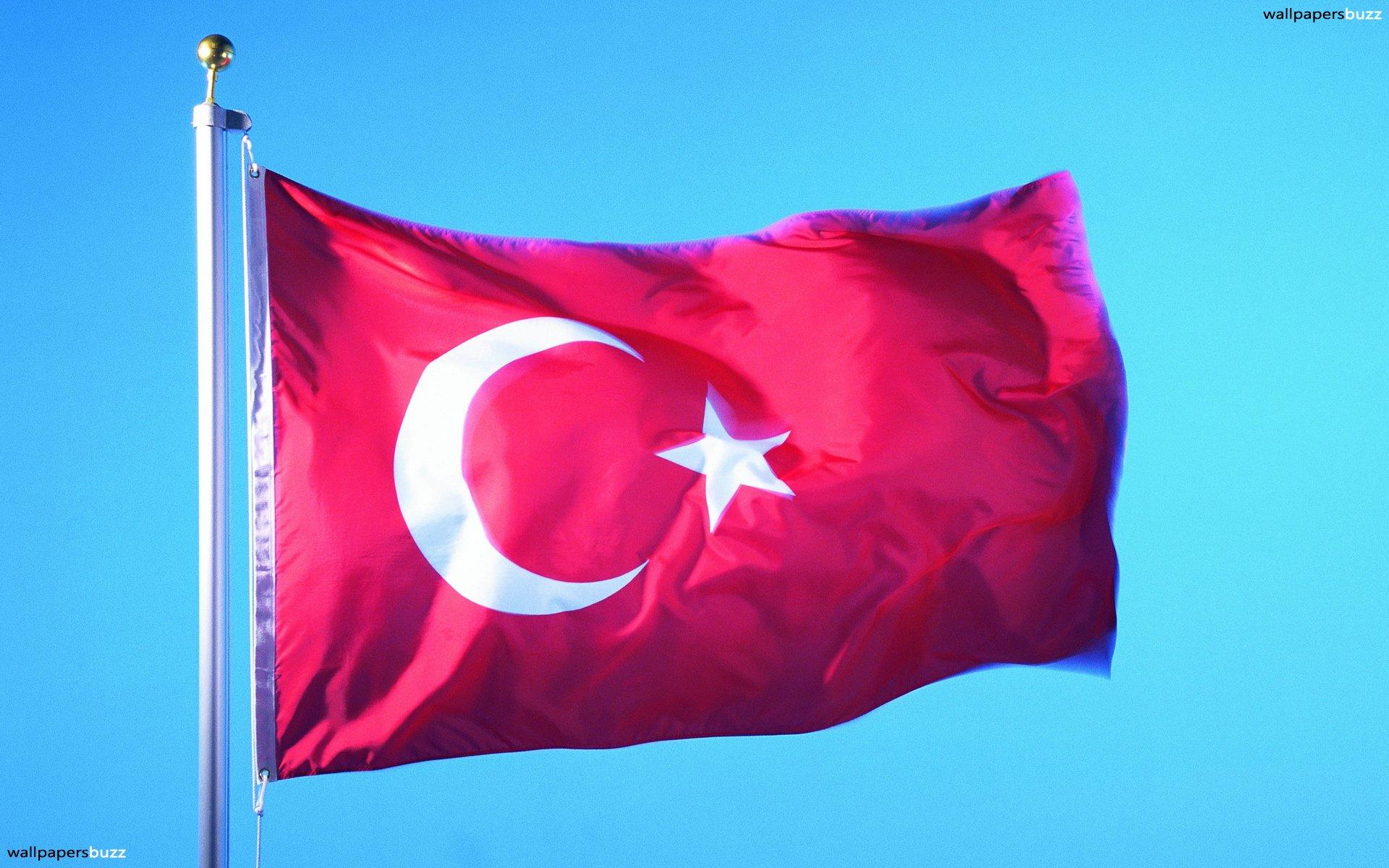 The flag of Turkey HD Wallpaper