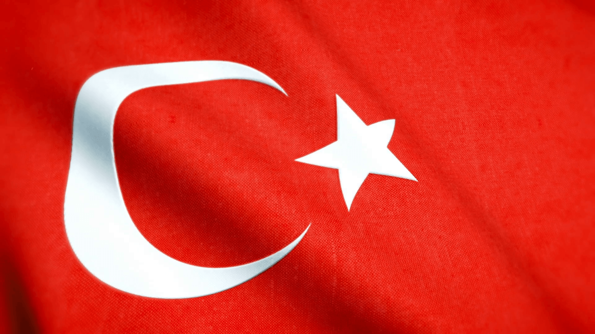 National Flag of Turkey Windy Turkish Flag Motion