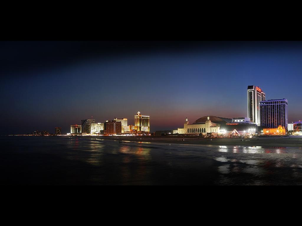 Atlantic City Skyline At Night HD Wallpaper, Background Image