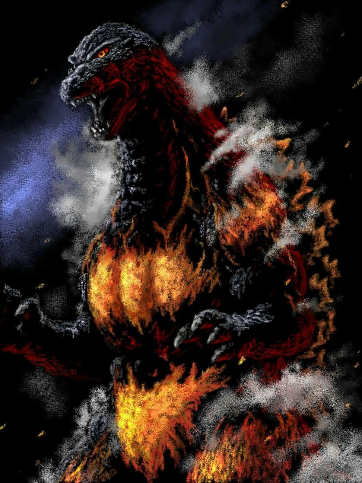 Burning Godzilla Hd Android Wallpapers Wallpaper Cave