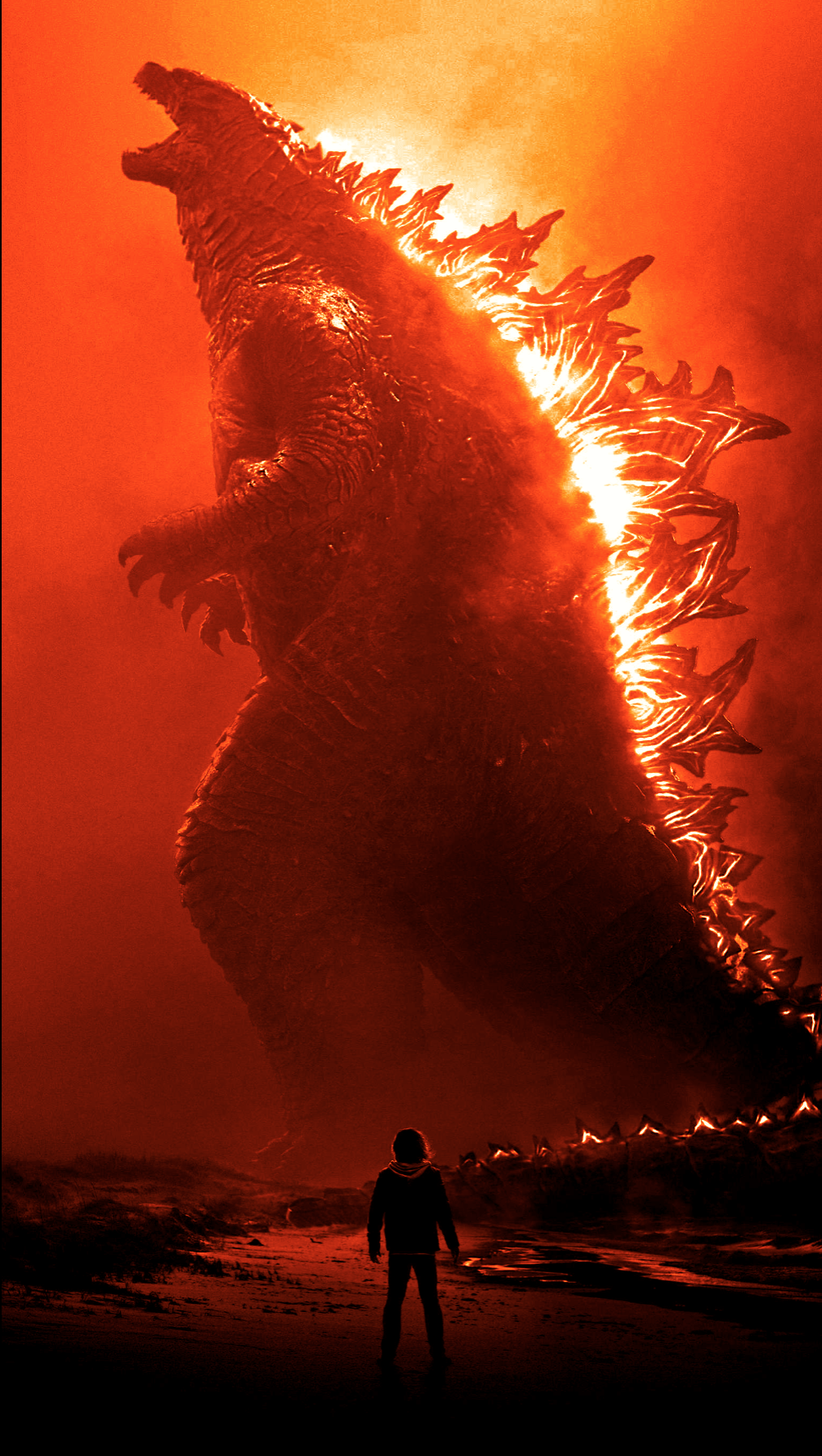 burning godzilla drawing