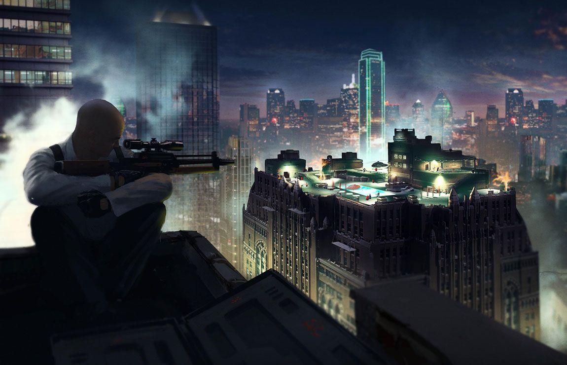 Hitman: Absolution Art & Picture Sniping From Rooftop. Concept