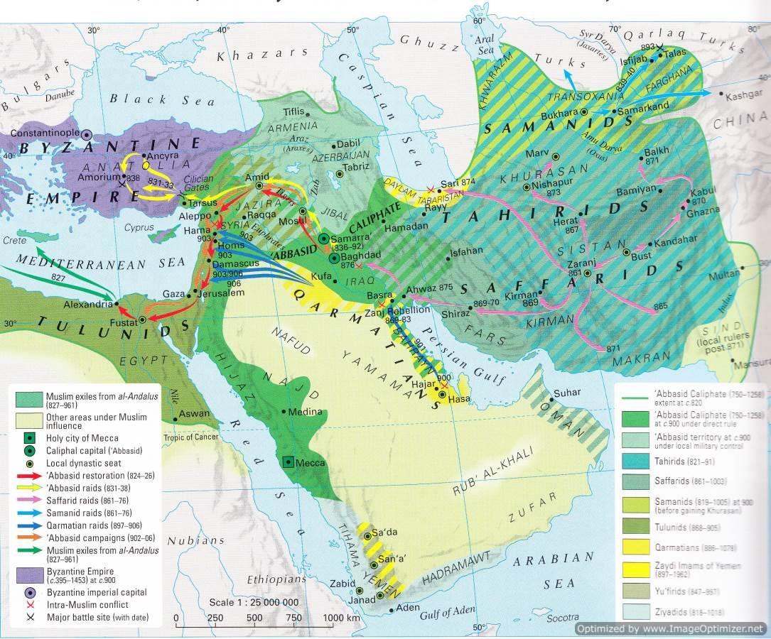 Collapse Of The Abbasid Caliphate, 820 908. MAPS