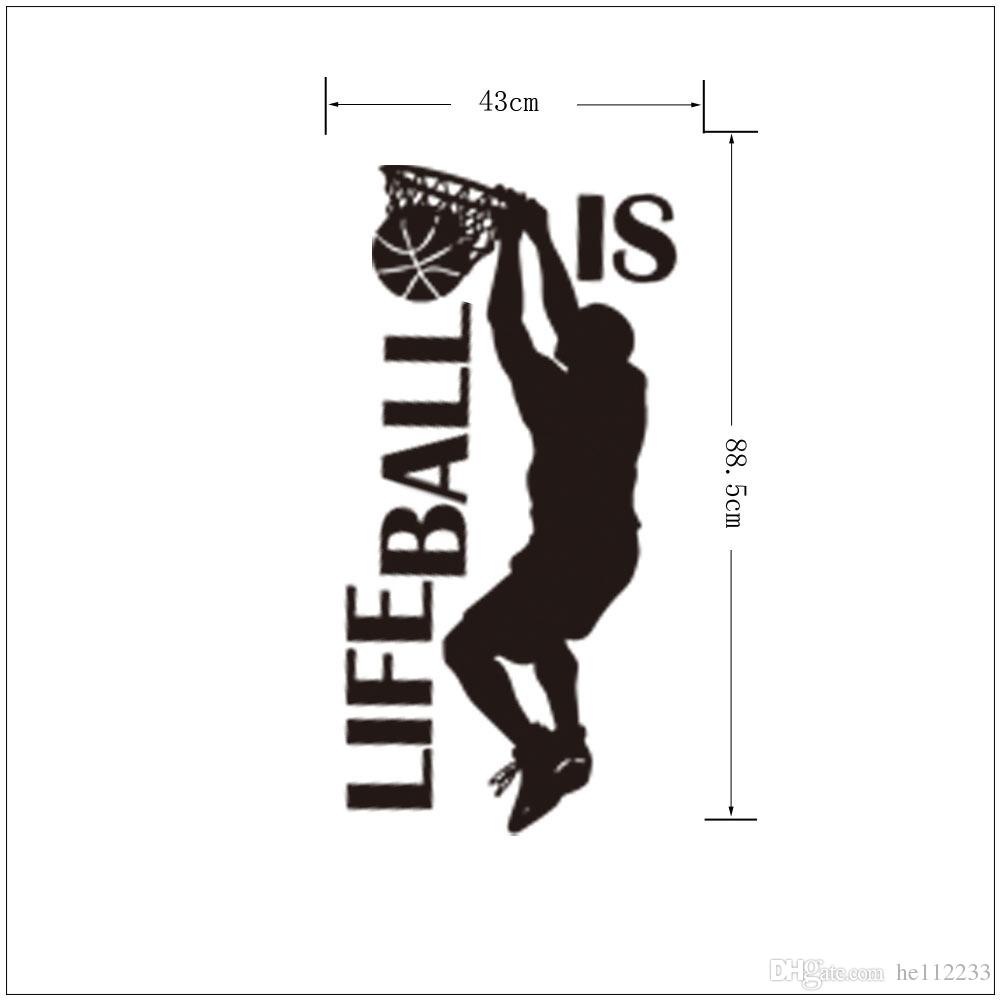 Ball Is Life Basketball Wall Stickers European And American Creative