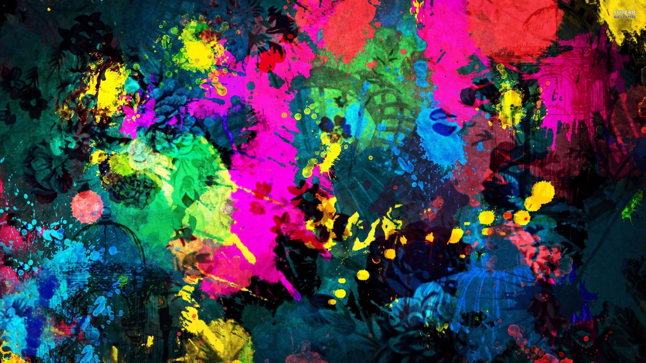 Splash of Color. Lukisan abstrak, Painting, Kertas dinding