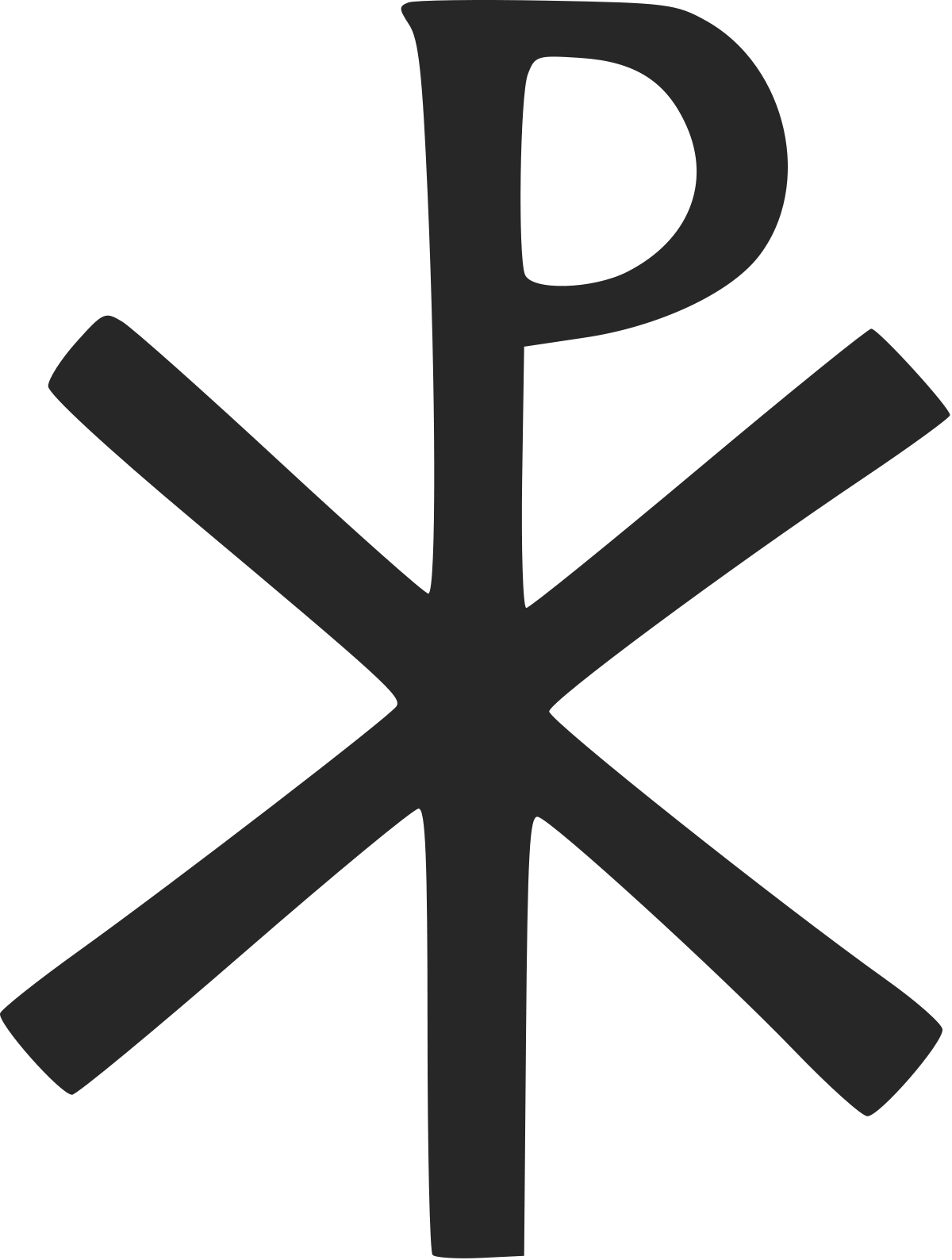 Link: Chi Rho symbol. The Chi Rho /ˈkaɪ ˈroʊ/; also known as