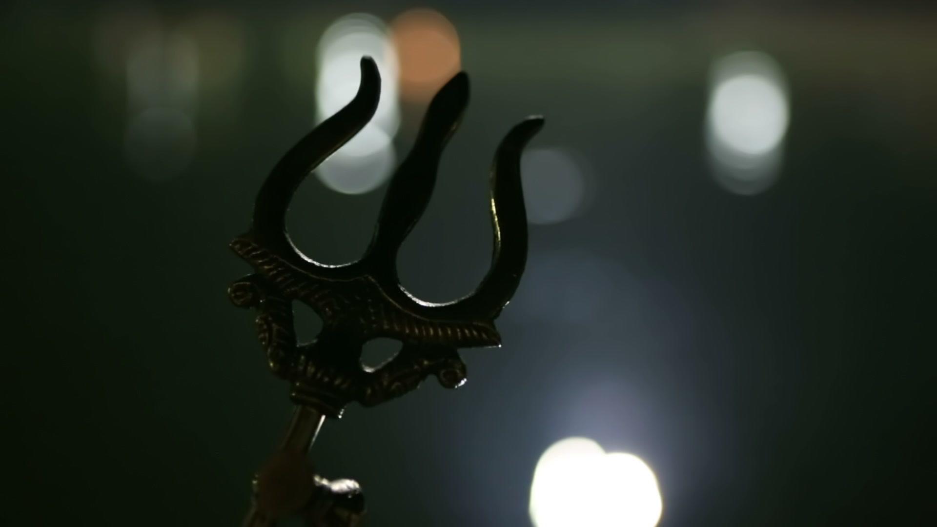 Trishul symbol of Hindu god Shiva. Trident is a Mahadeva symbol