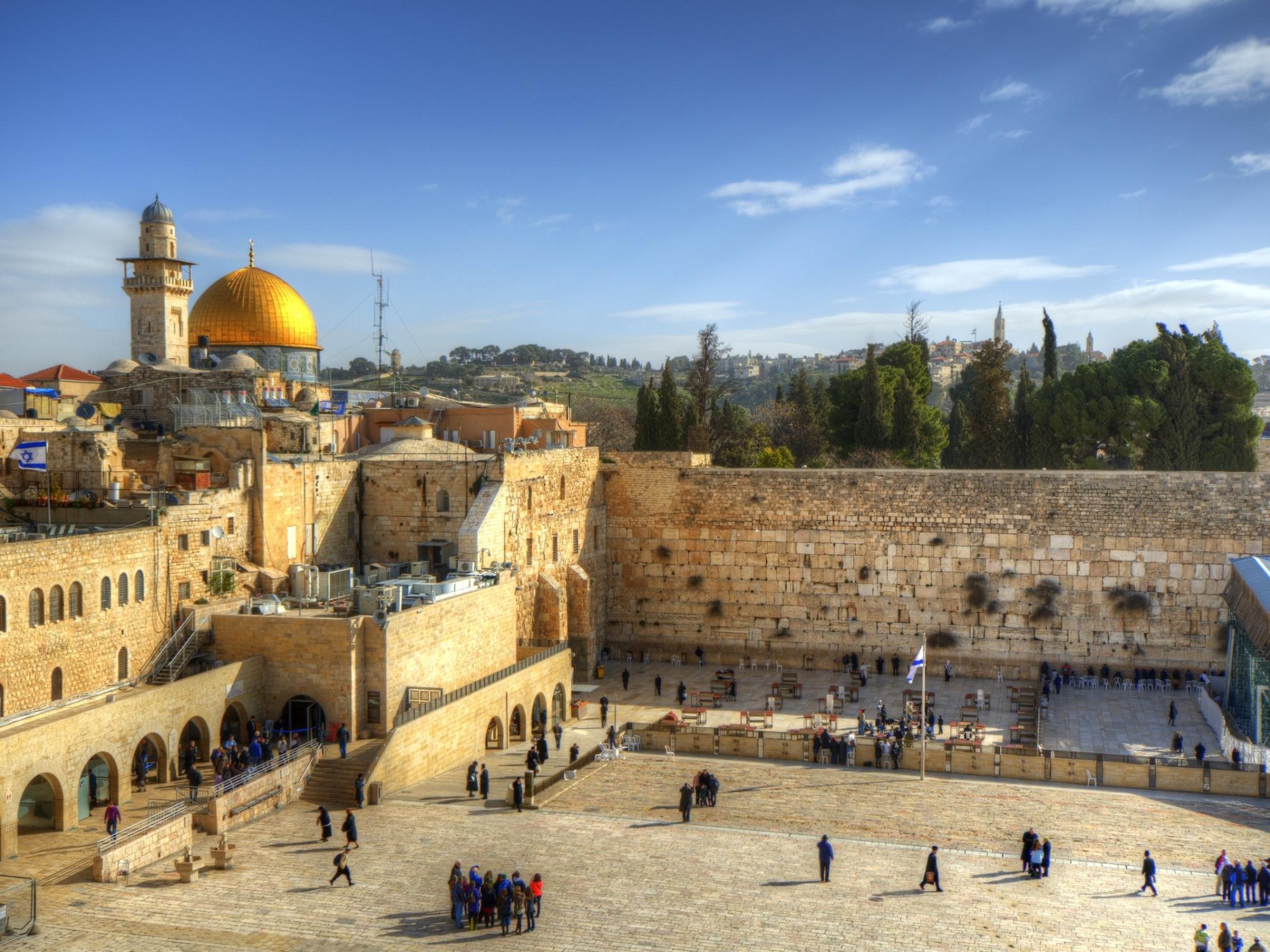 The Wailing Wall Kotel. Attractions in Jerusalem Old City