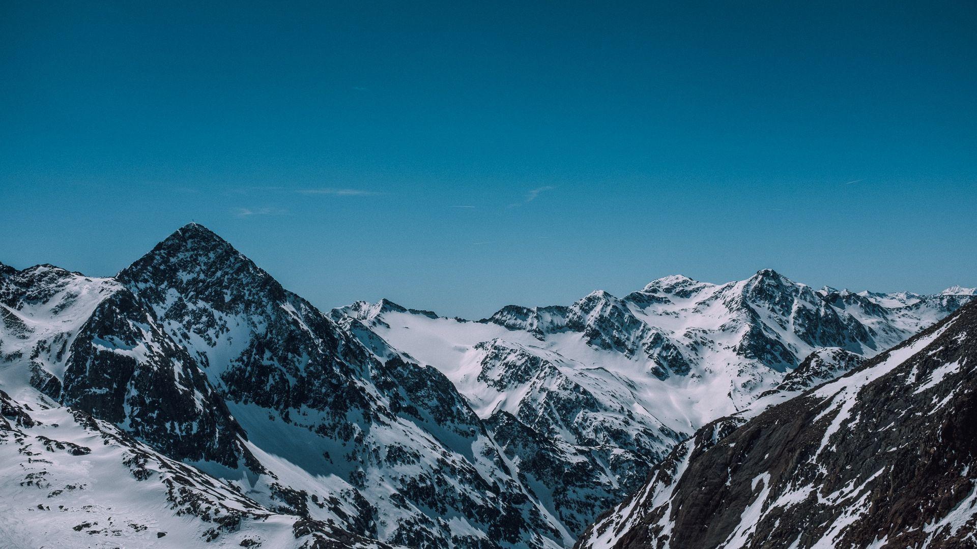 Stubai Glacier Snowy Mountains Wallpaper HD