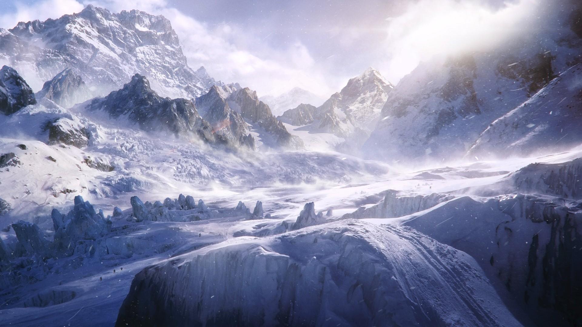 Snowy Mountains Wallpaper 1920x1080 (448.34 KB)