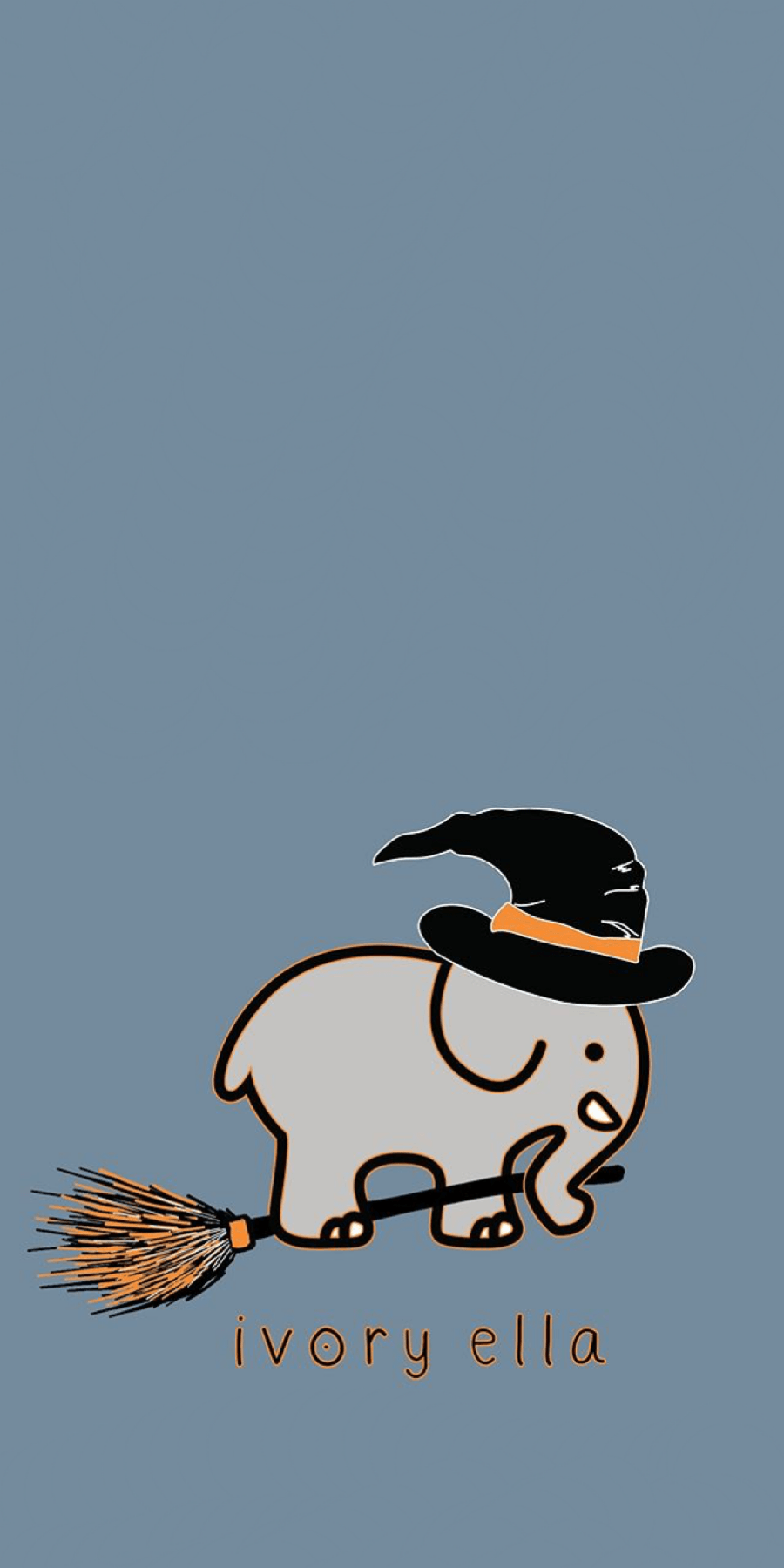 Ivory Ella wallpaper background iPhone Halloween elephant witch