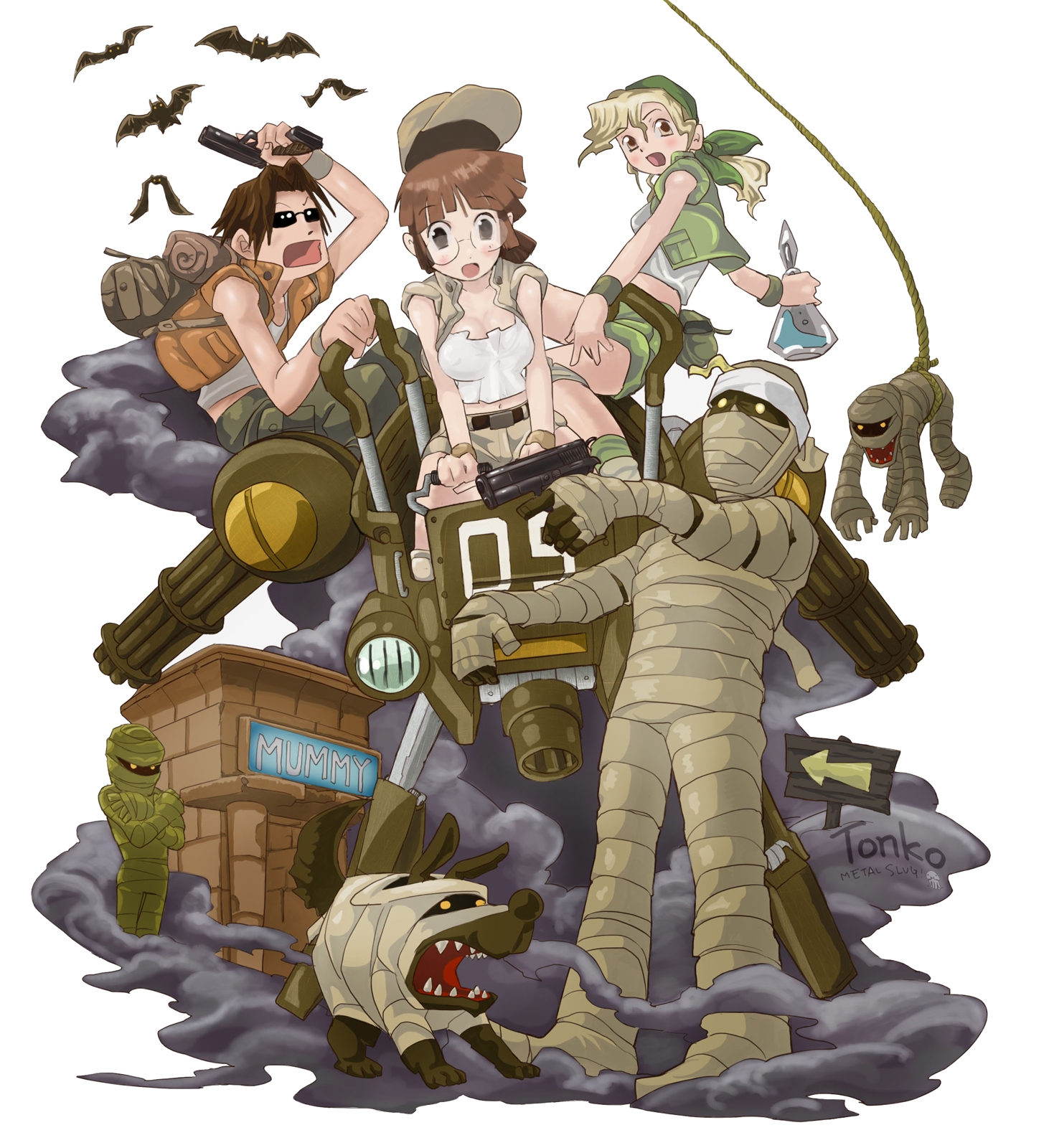 fio germi, kasamoto eri, marco rossi, and tarma roving metal slug
