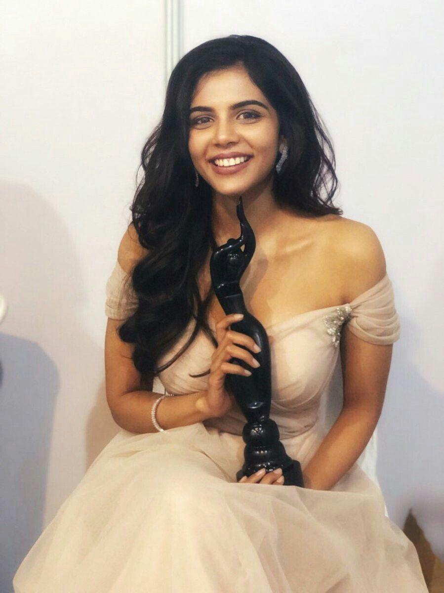 Kalyani Priyadarshan got her 1st film fare award. Tollywood Angels