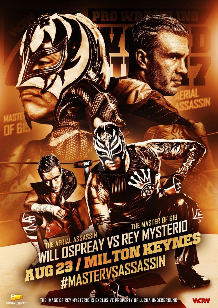 WCPW Rey Mysterio Vs Will Ospreay Official Poster By Ahmed Fahmy