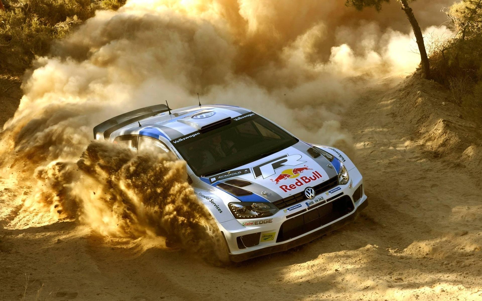 Volkswagen Polo In WRC Championship Drifting Dirt Wallpaper