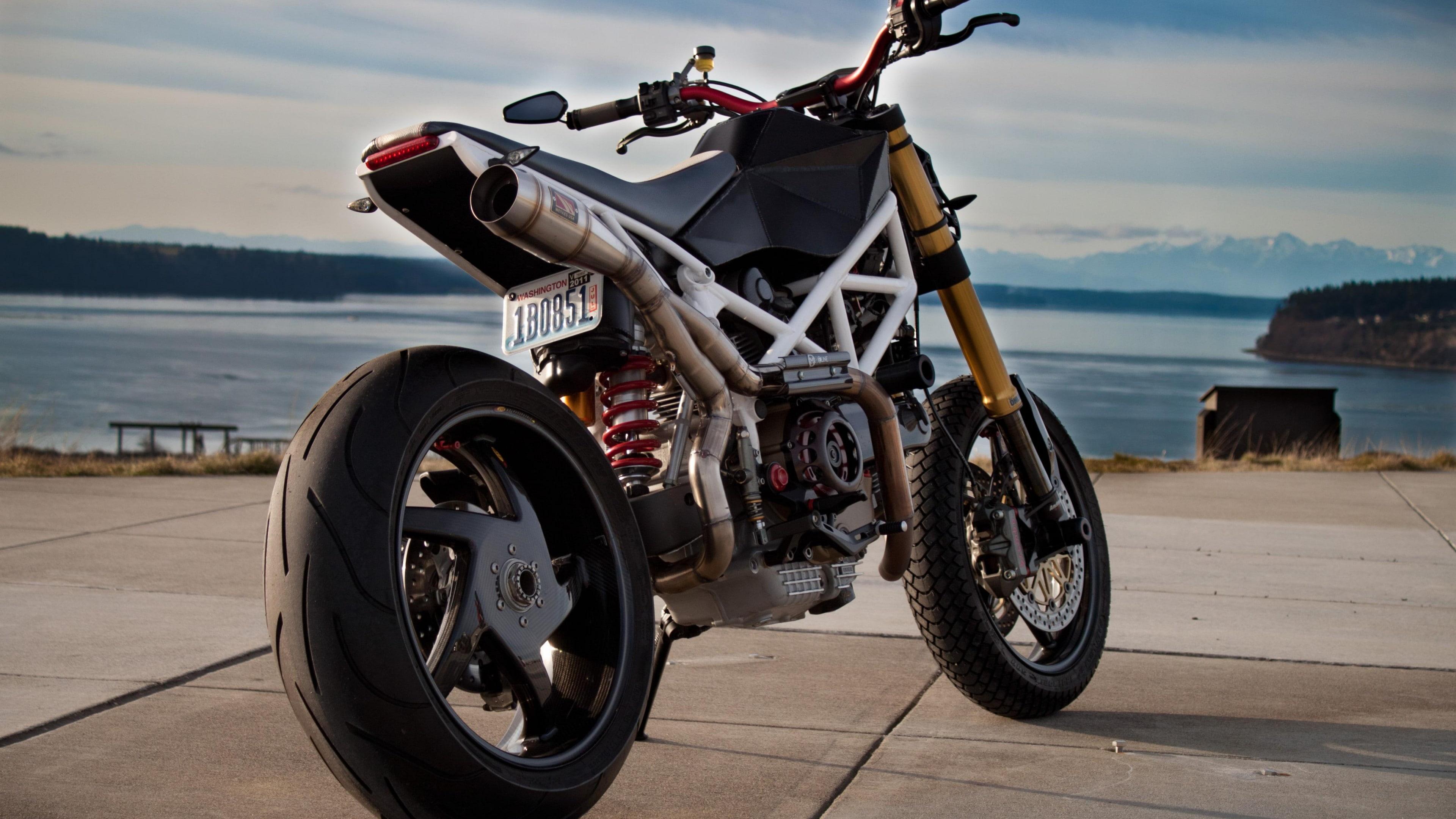 Ducati Hypermotard Black Wallpaper Sports Bike