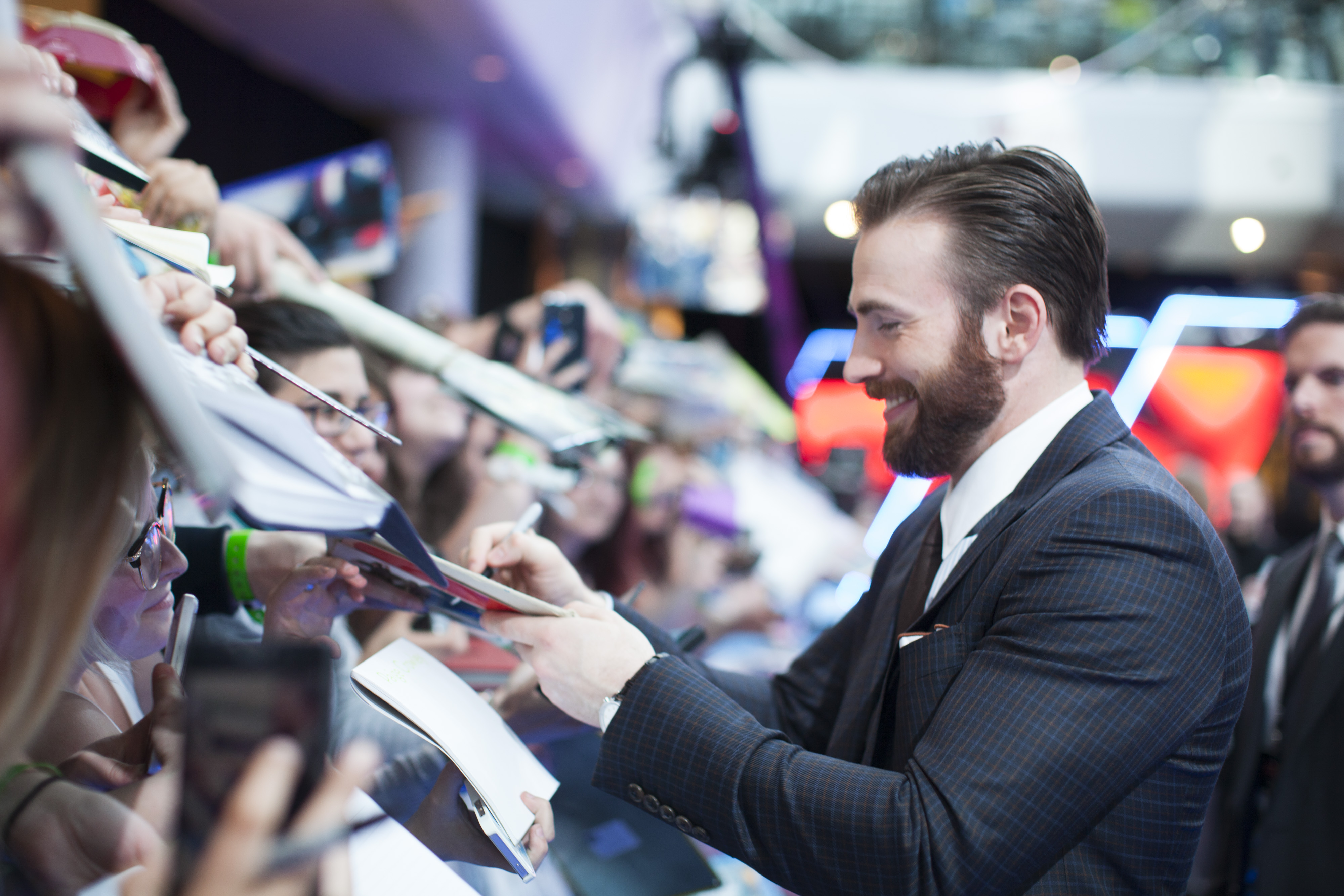 The Avengers: Age of Ultron image Chris Evans signing autographs