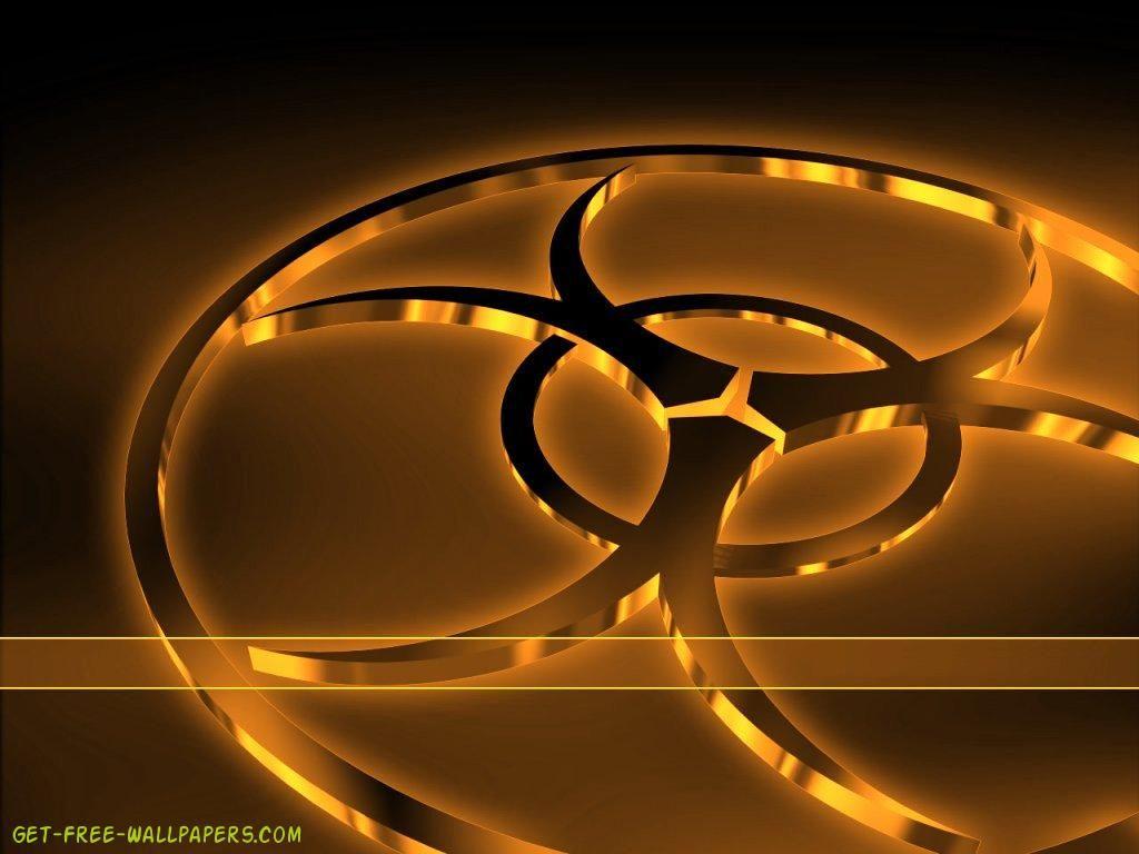 Gold Bio Hazard 3D & Digital Art Wallpaper Wallpaper Download