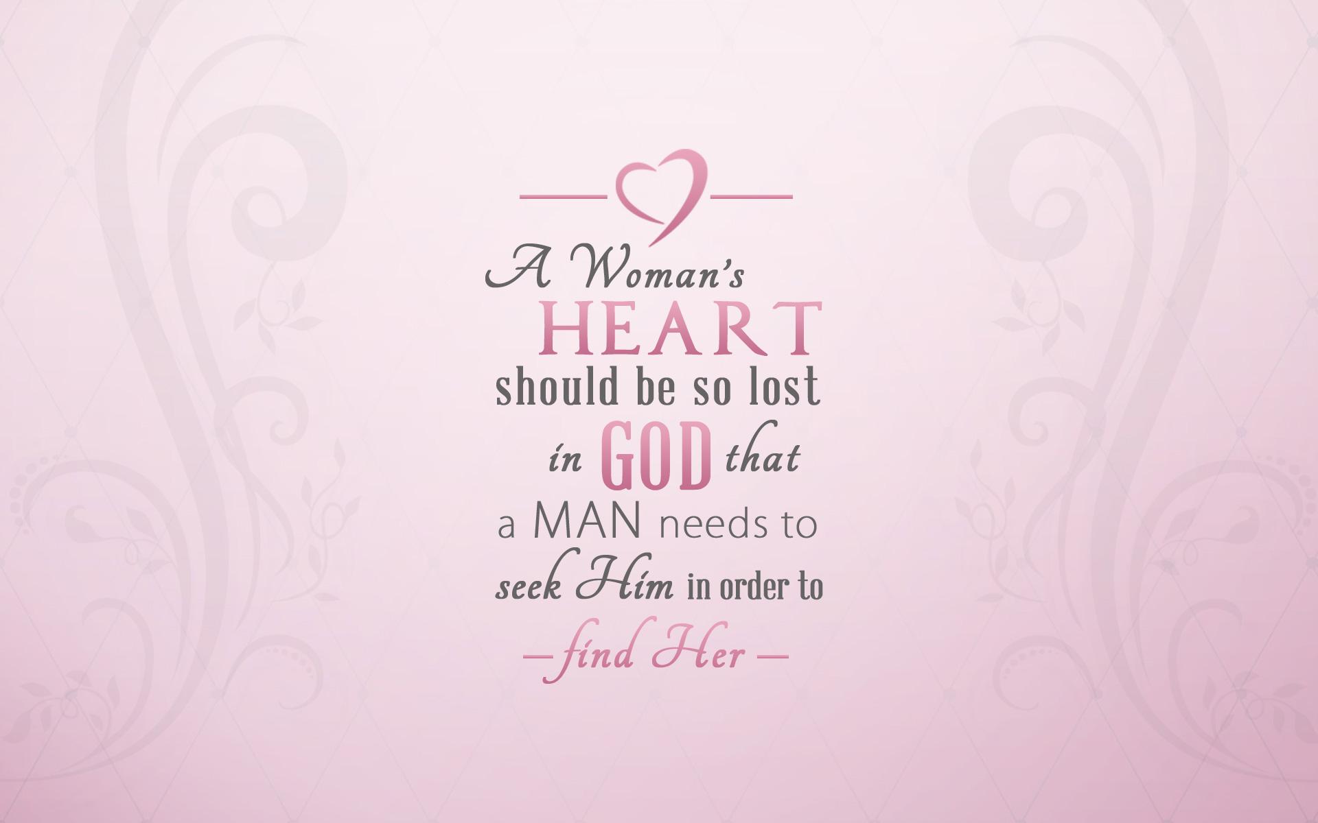 A Woman's Heart Wallpaper Wallpaper and Background