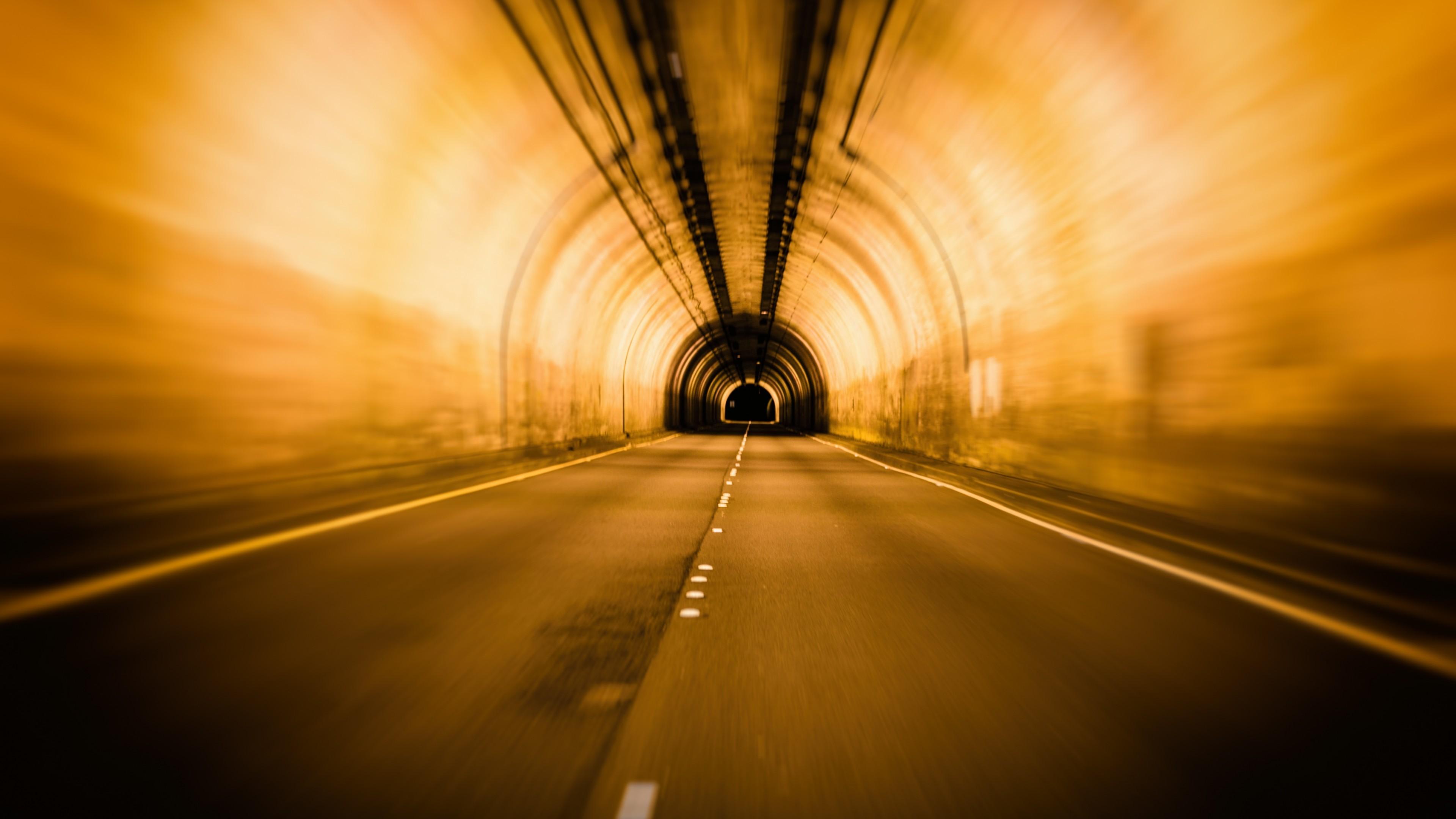 Download 3840x2160 Tunnel, Lights, Scenic, Underground Wallpaper