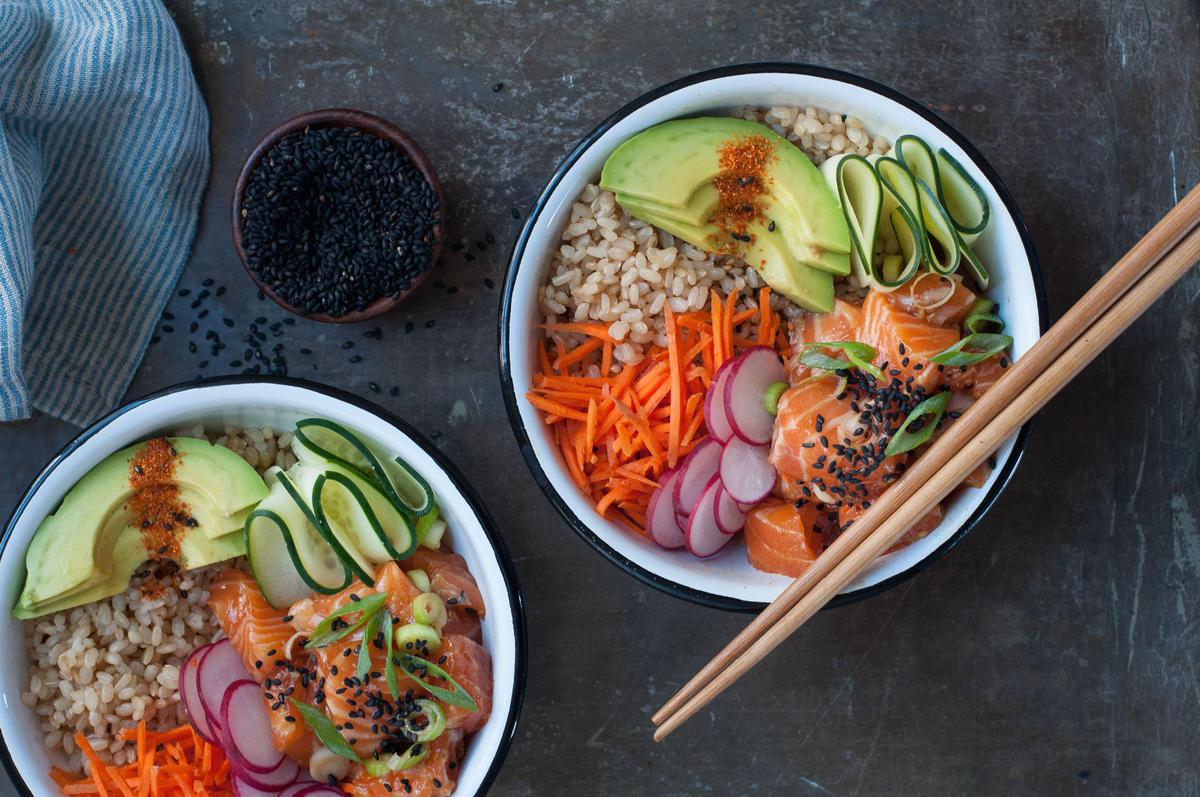 Salmon Poke with Brown Rice Recipe