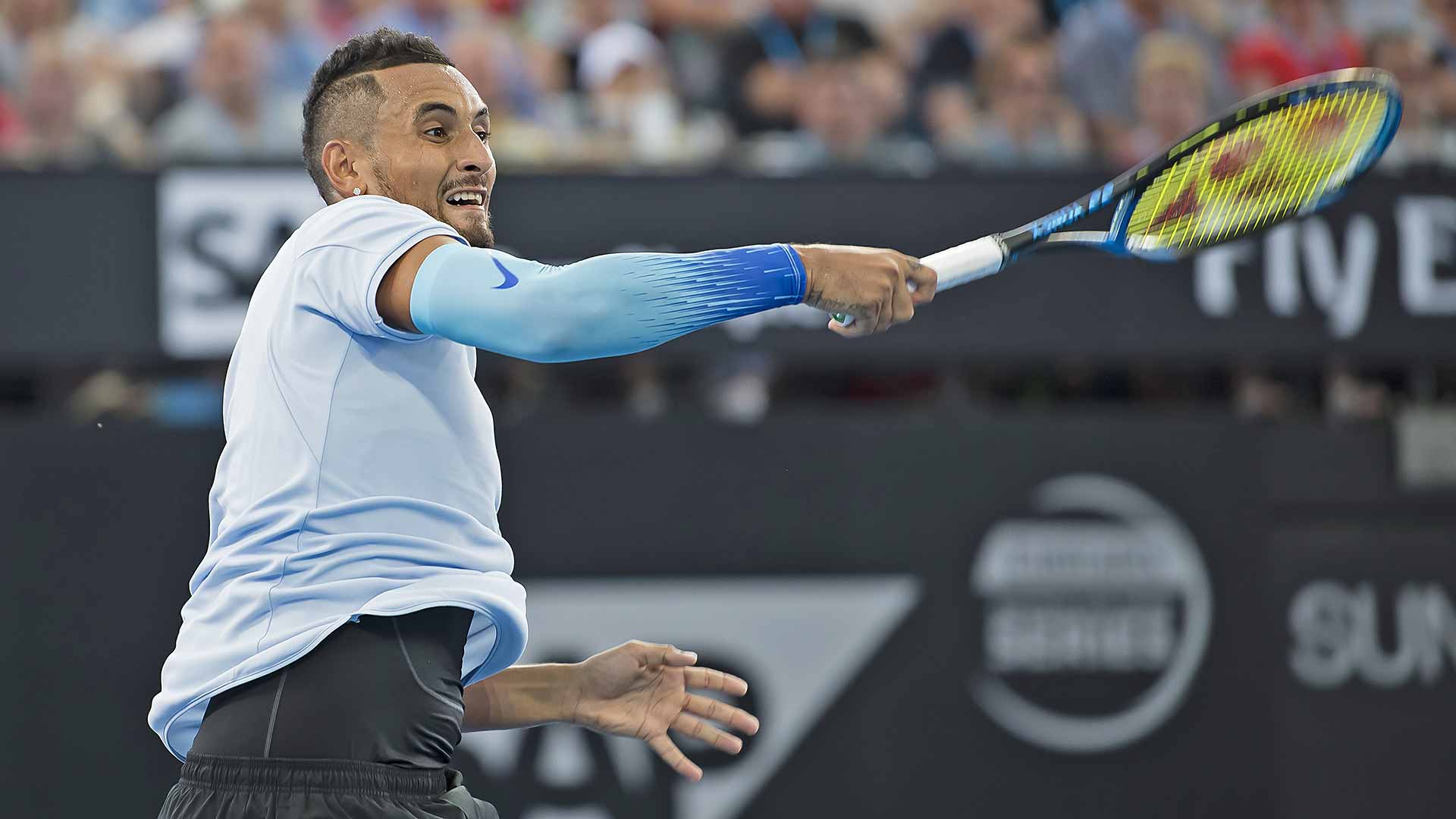 Aussie Nick Kyrgios Recovers From Set Down In Brisbane. ATP Tour