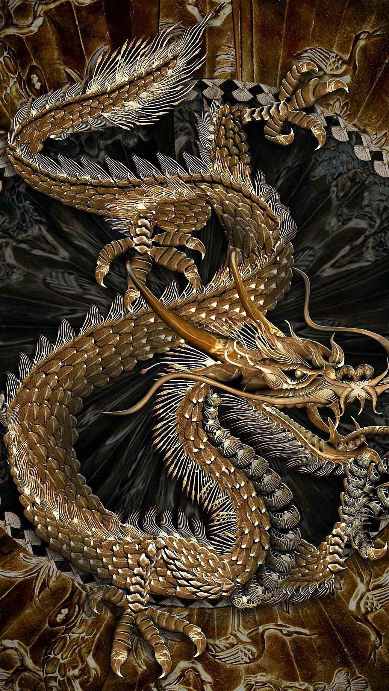 HD wallpaper broncefigur dragon golden dragon thailand art and craft   Wallpaper Flare