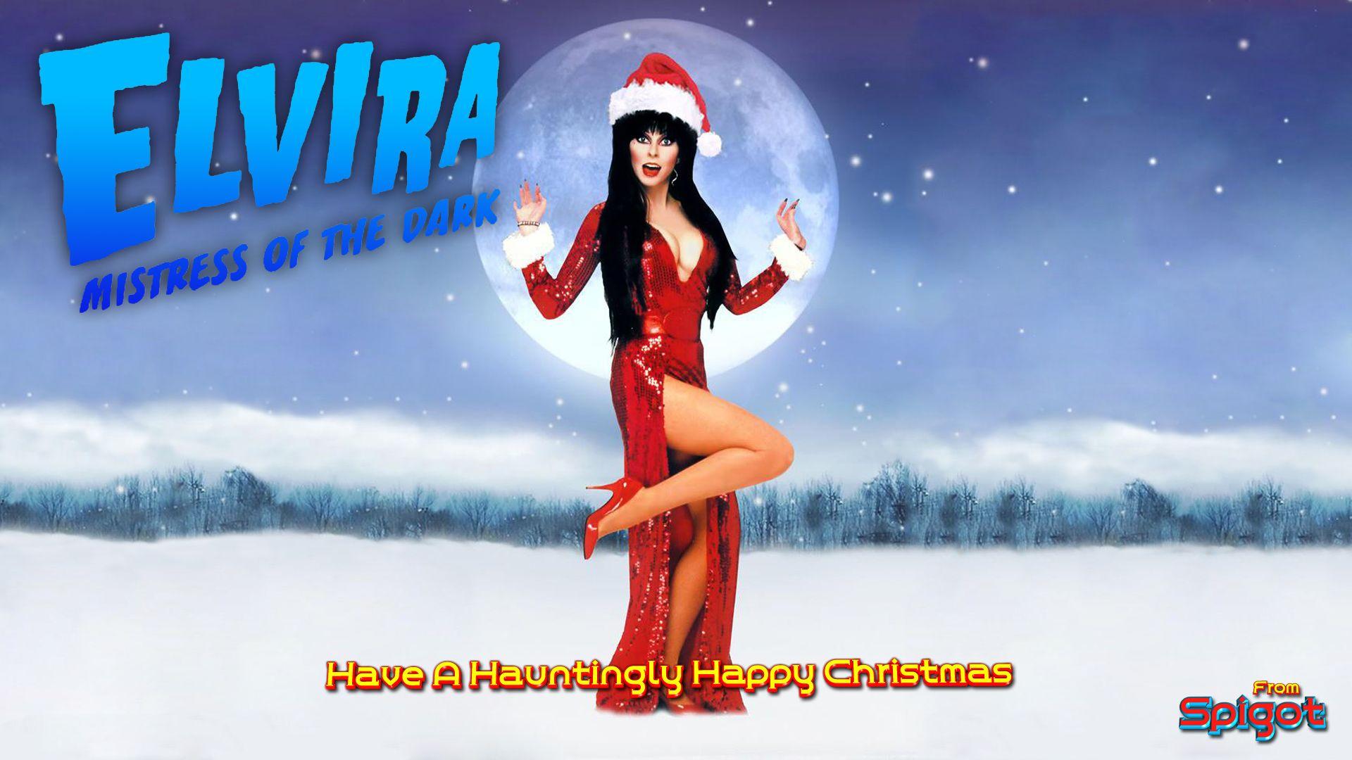 Elvira Christmas Wallpaper