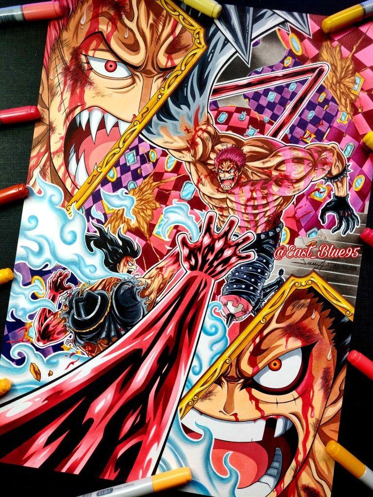 Drawing Luffy vs Katakuri _ One Piece 