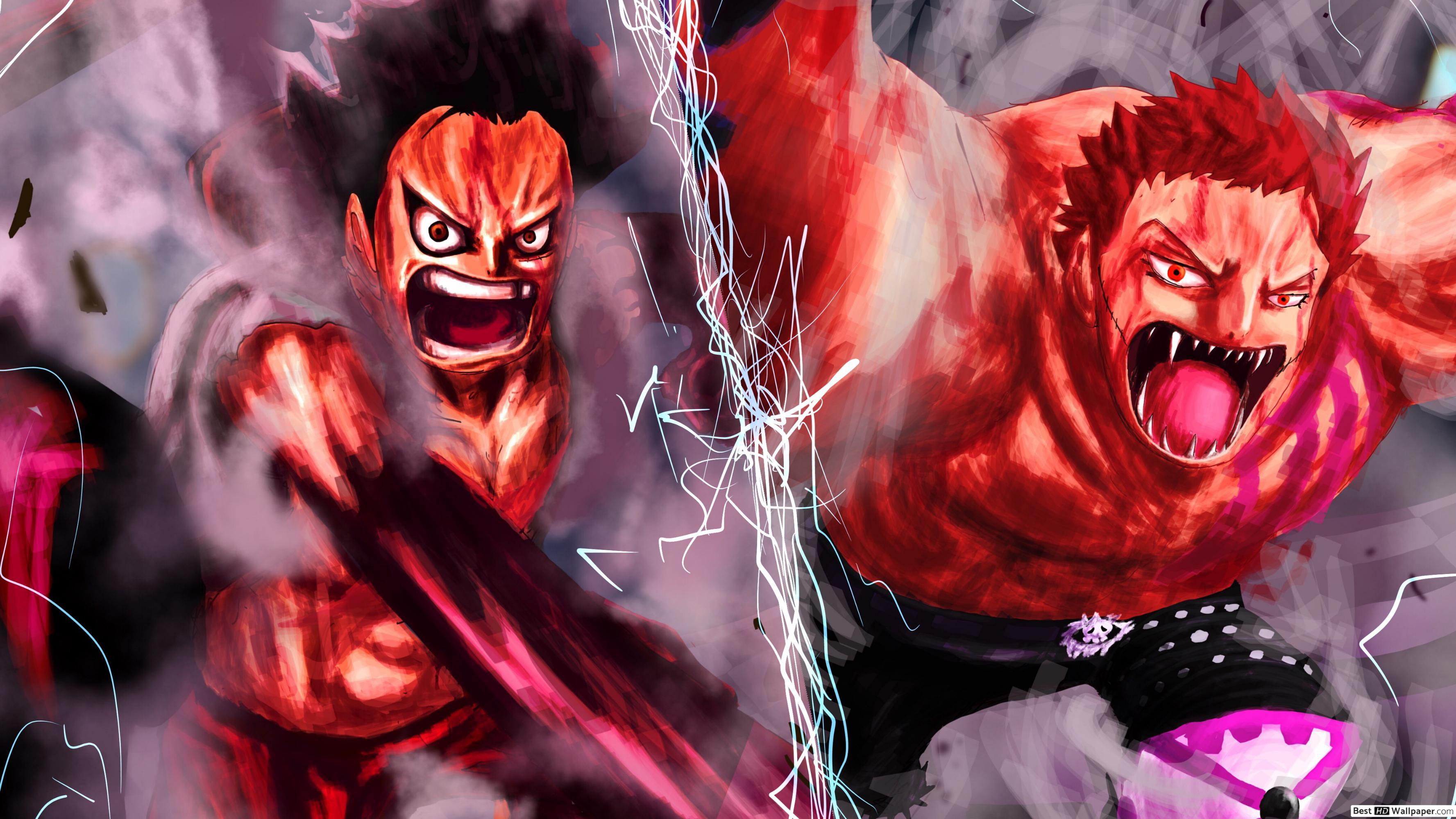 One Piece Katakuri Vs Monkey D. Luffy HD wallpaper download