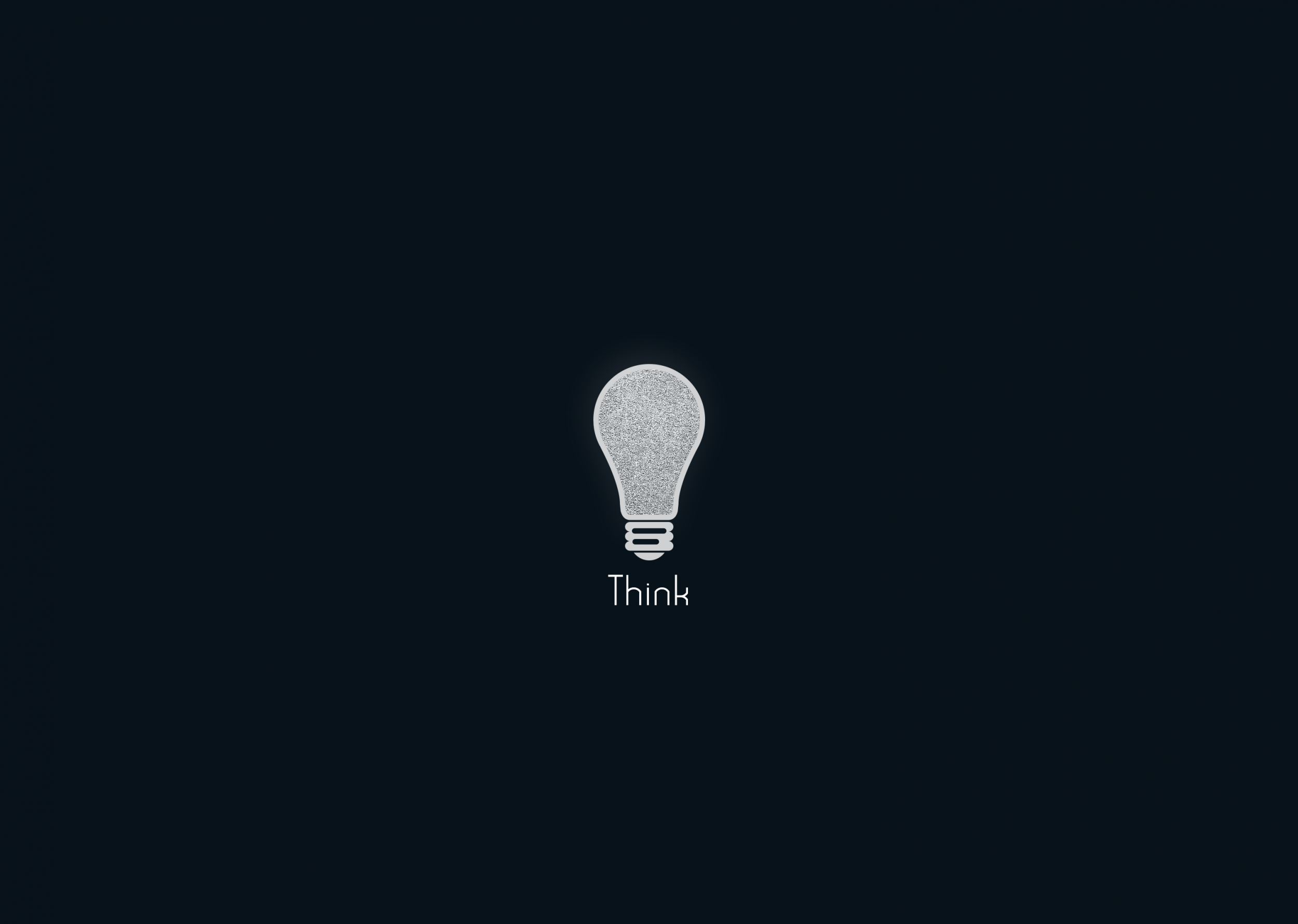Download 2500x1781 Bulb, Think, Minimalistic Wallpaper
