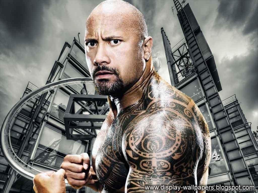 Download Free WWE Rock Body Desktop Background