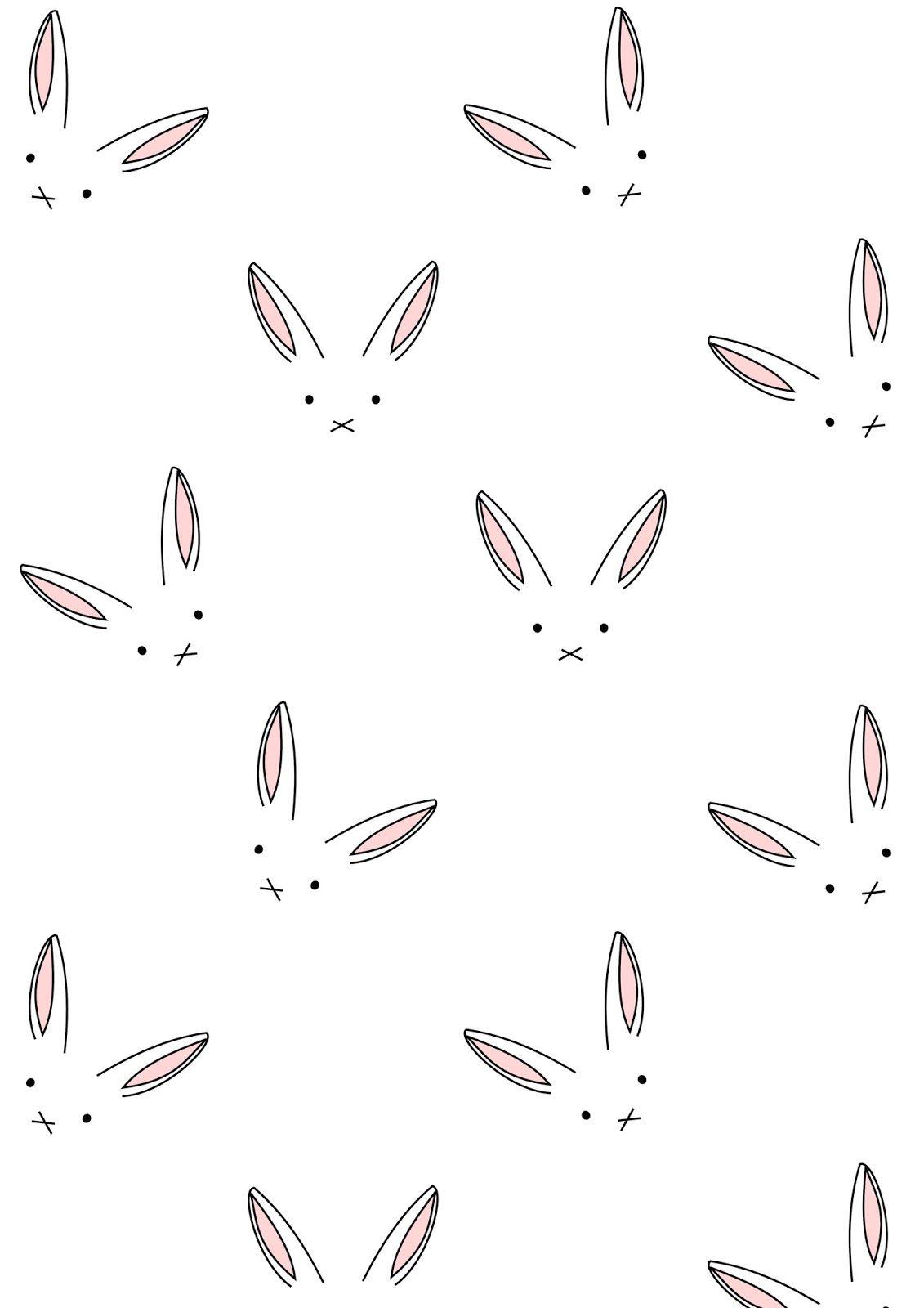 Free digital bunny scrapbooking paper minimalist Geschenkpapier. Easter wallpaper, Prints, Scrapbook paper