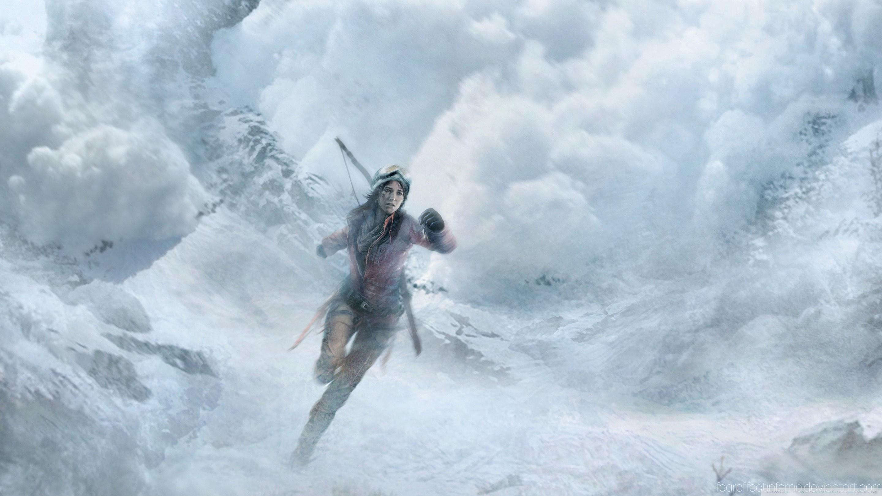 Rise of the Tomb Raider Snow Avalanche ❤ 4K HD Desktop Wallpaper